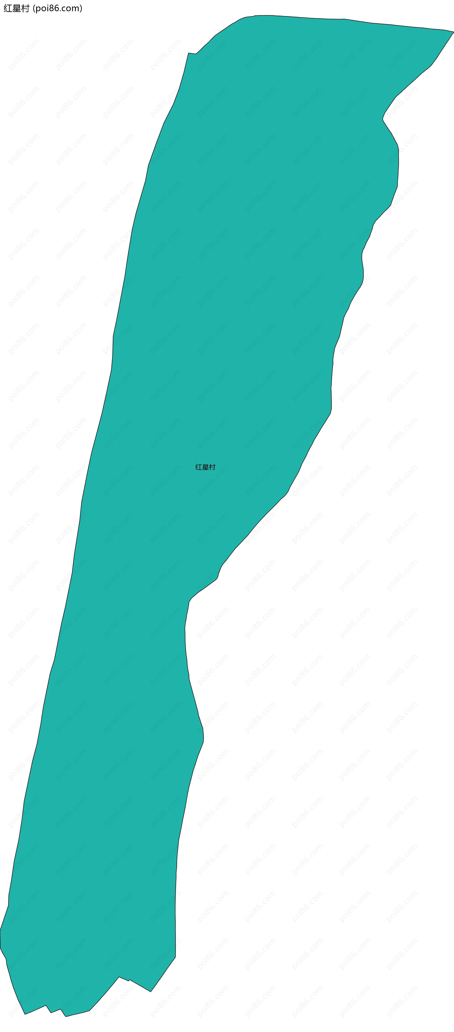 红星村边界地图