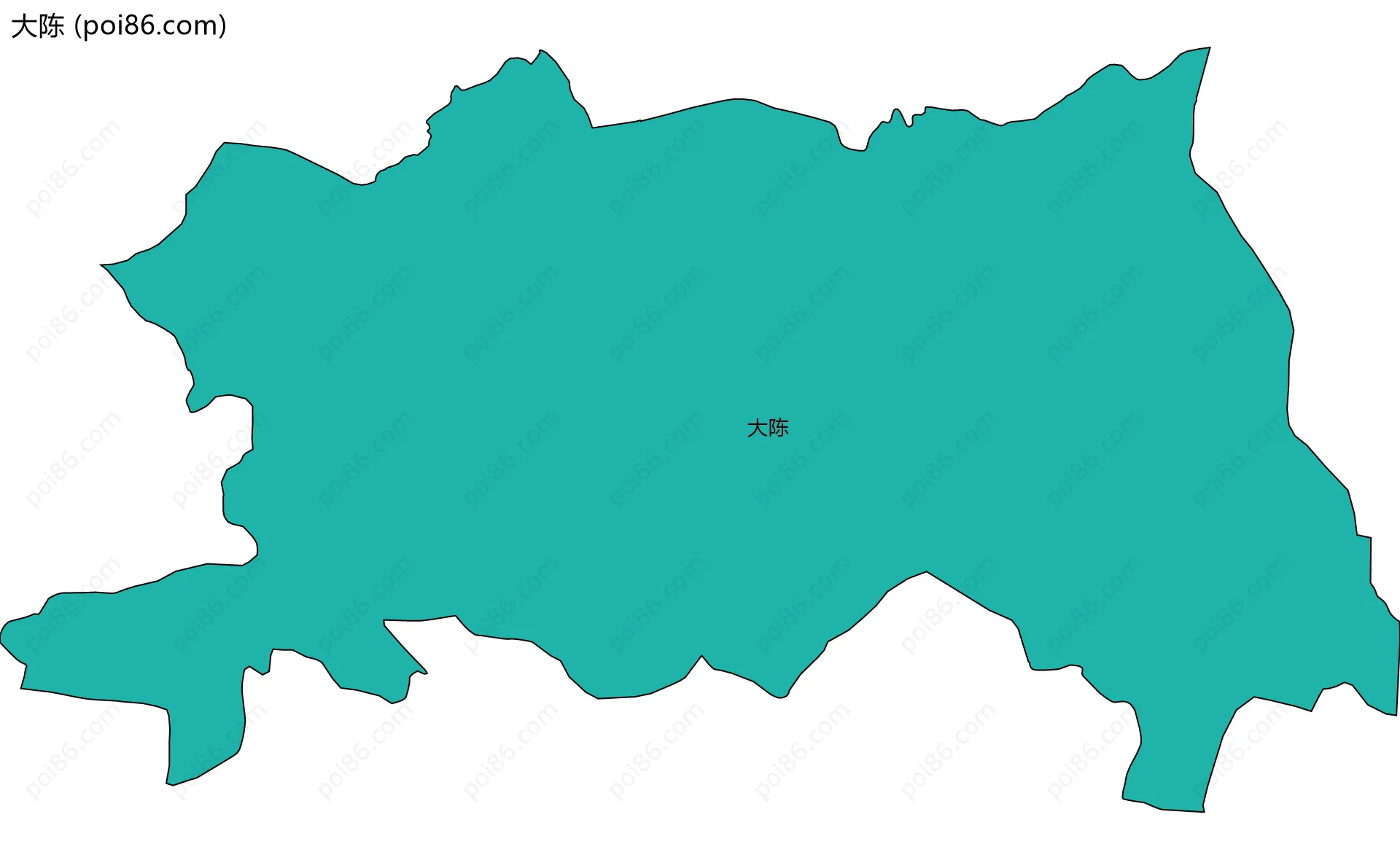 大陈边界地图