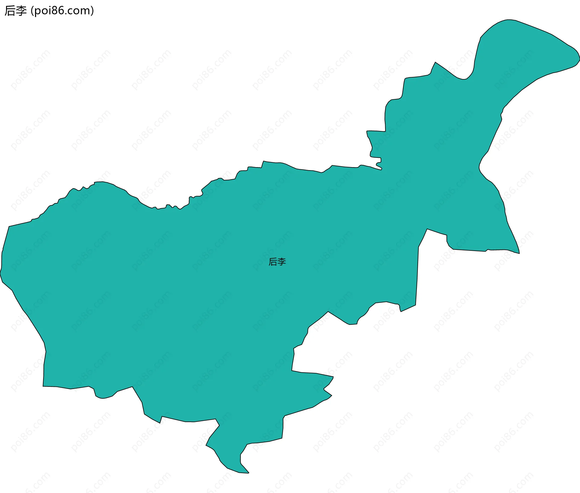 后李边界地图