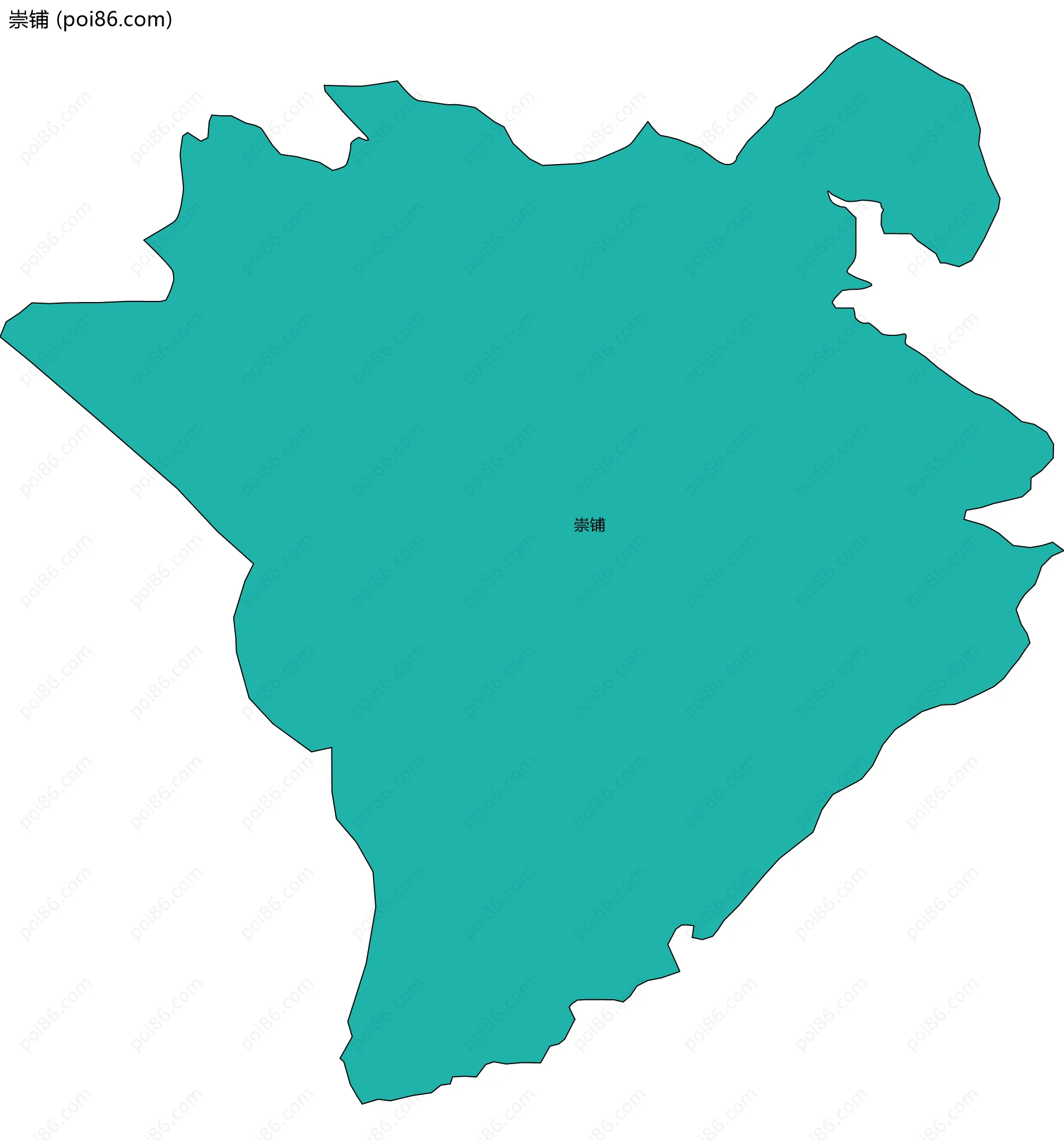 崇铺边界地图