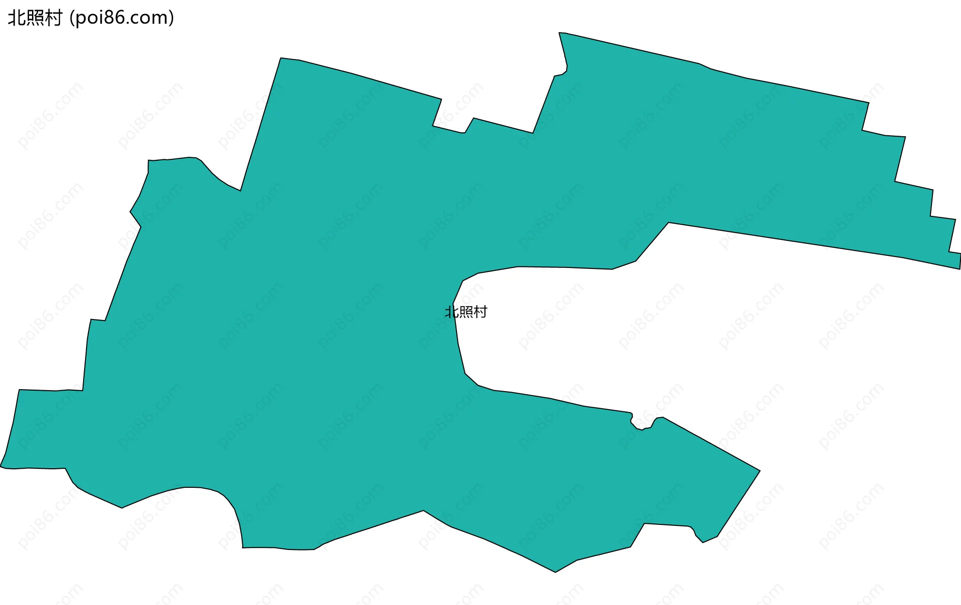北照村边界地图