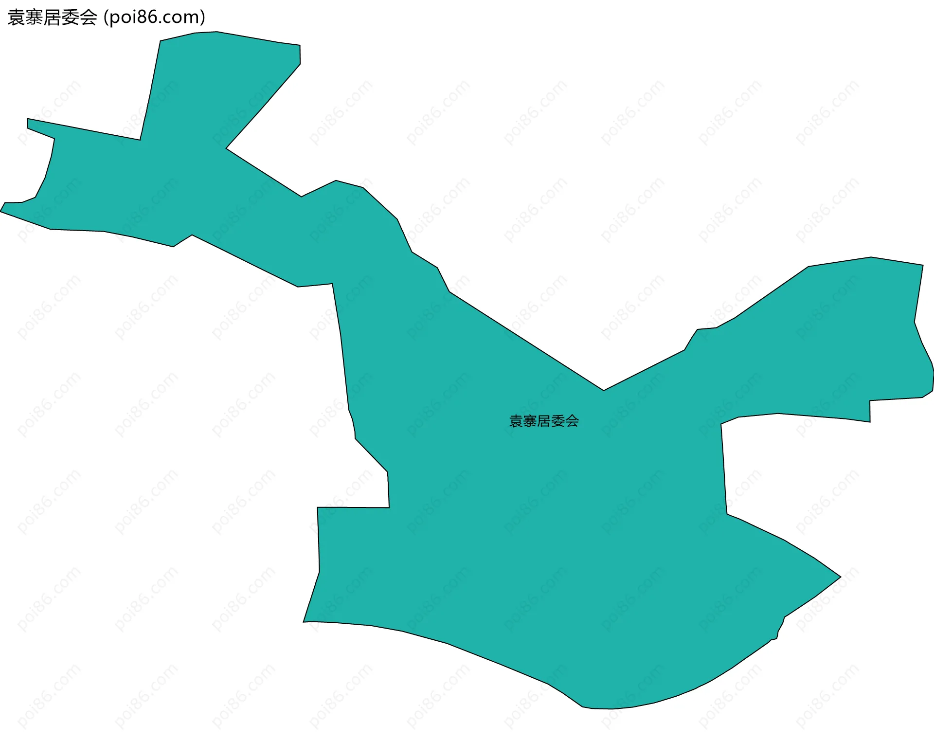 袁寨居委会边界地图