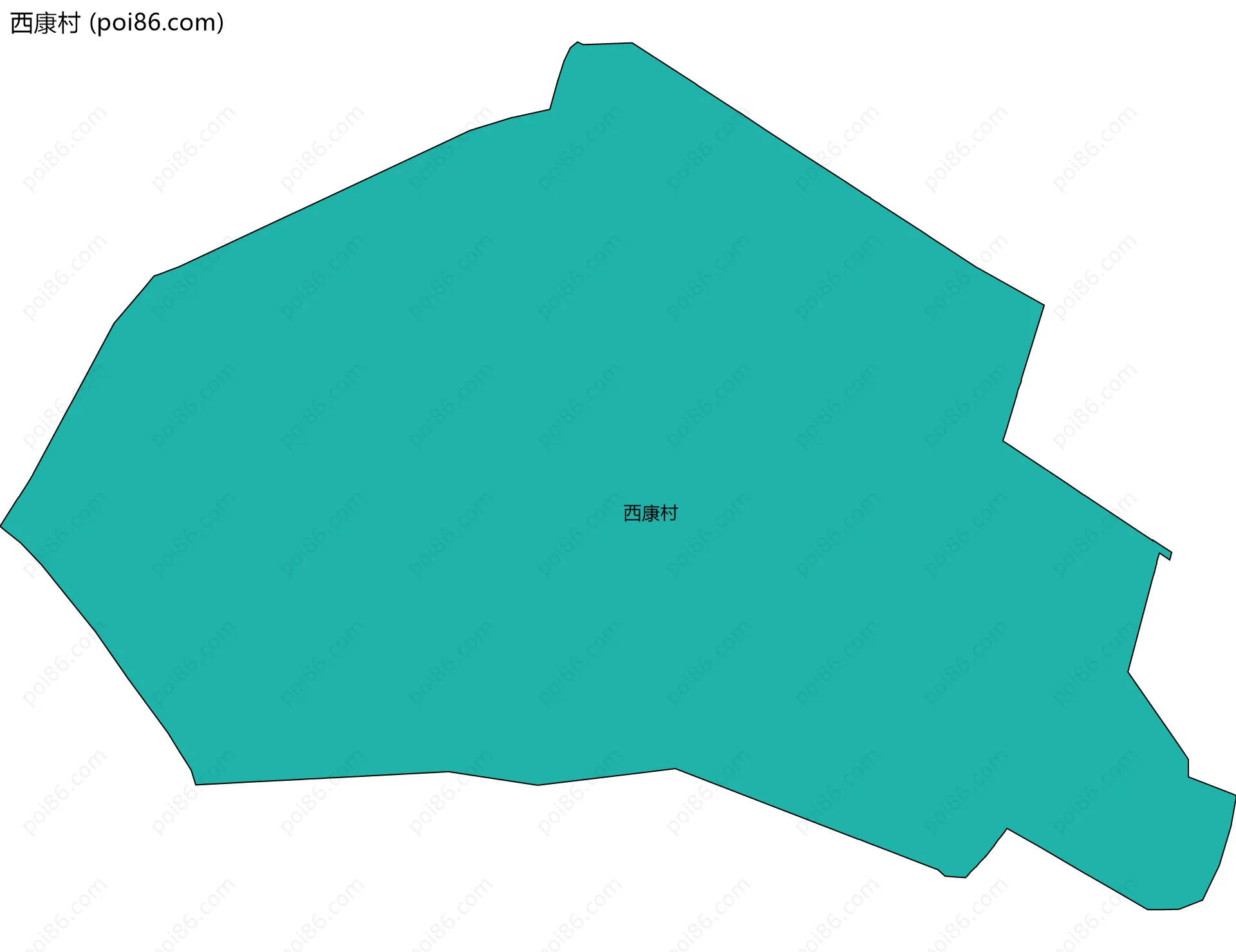 西康村边界地图