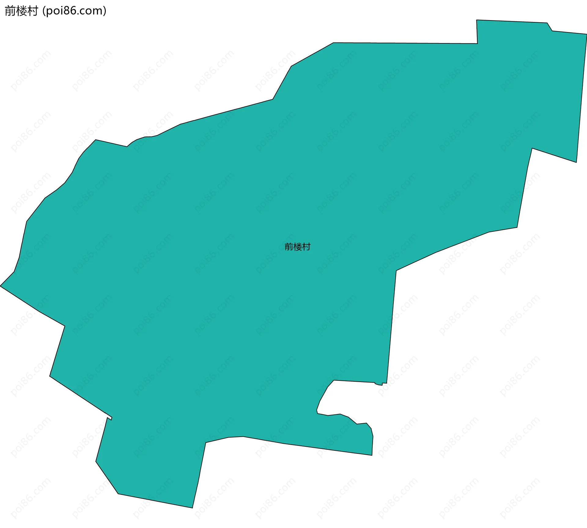 前楼村边界地图