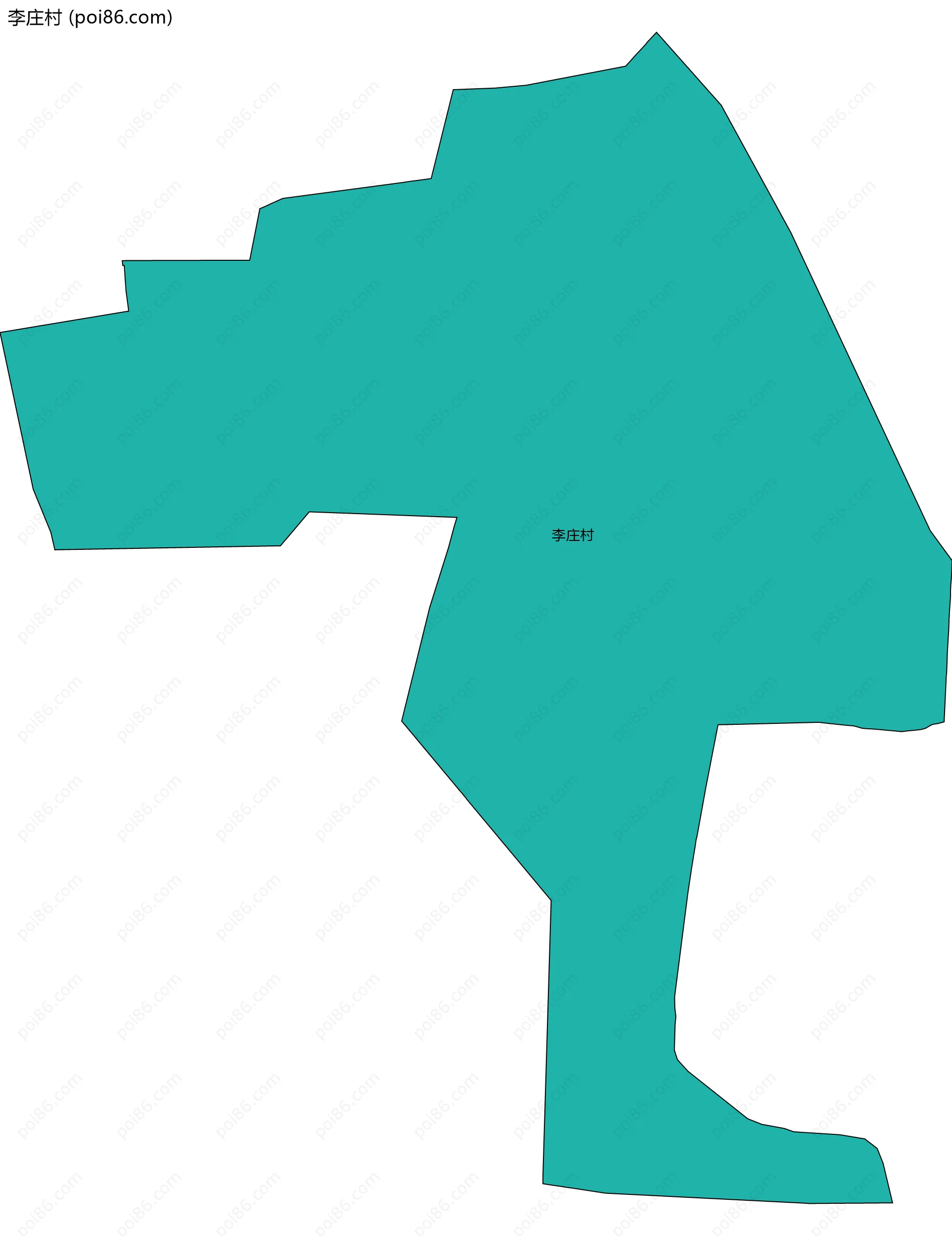 李庄村边界地图