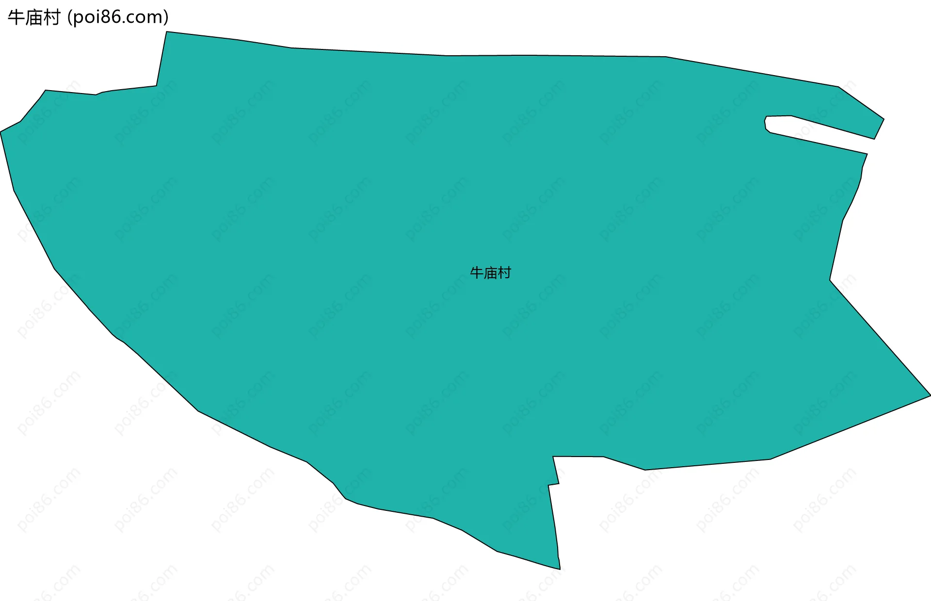 牛庙村边界地图
