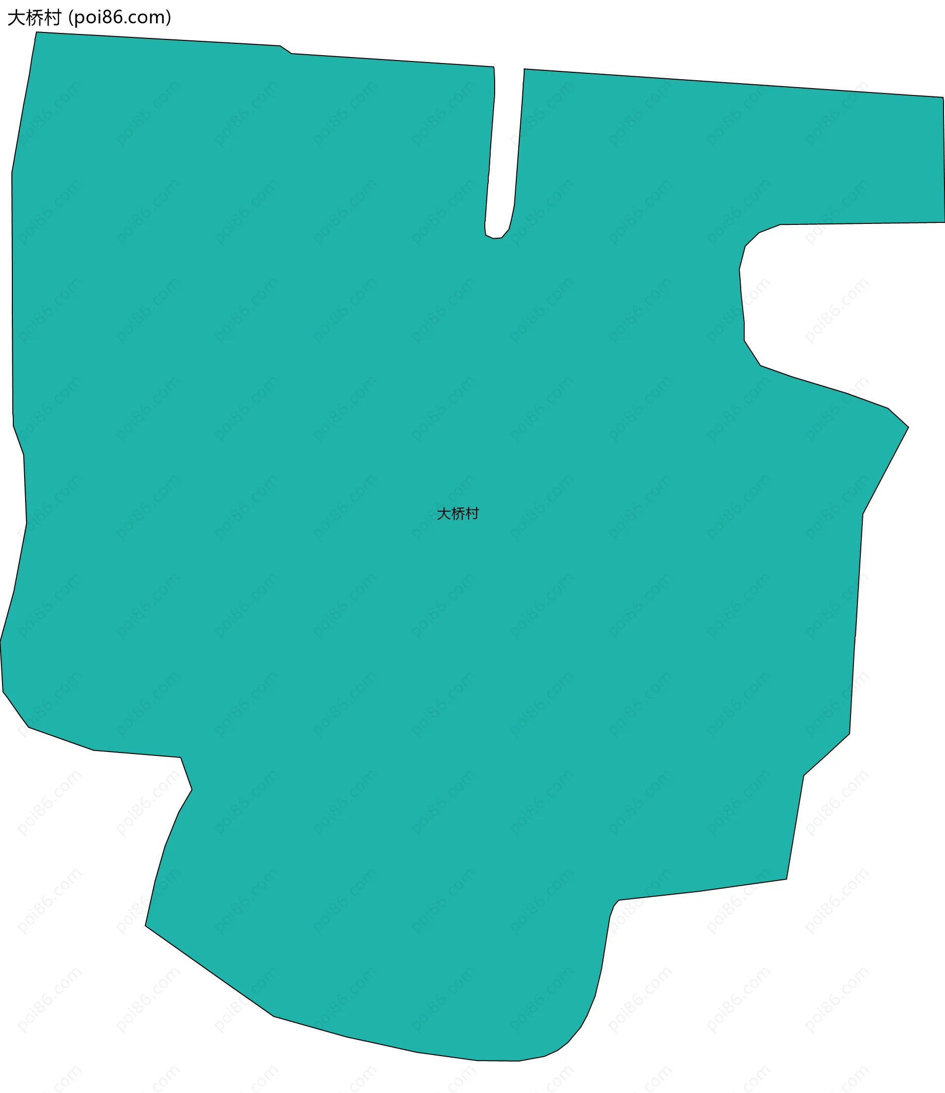 大桥村边界地图