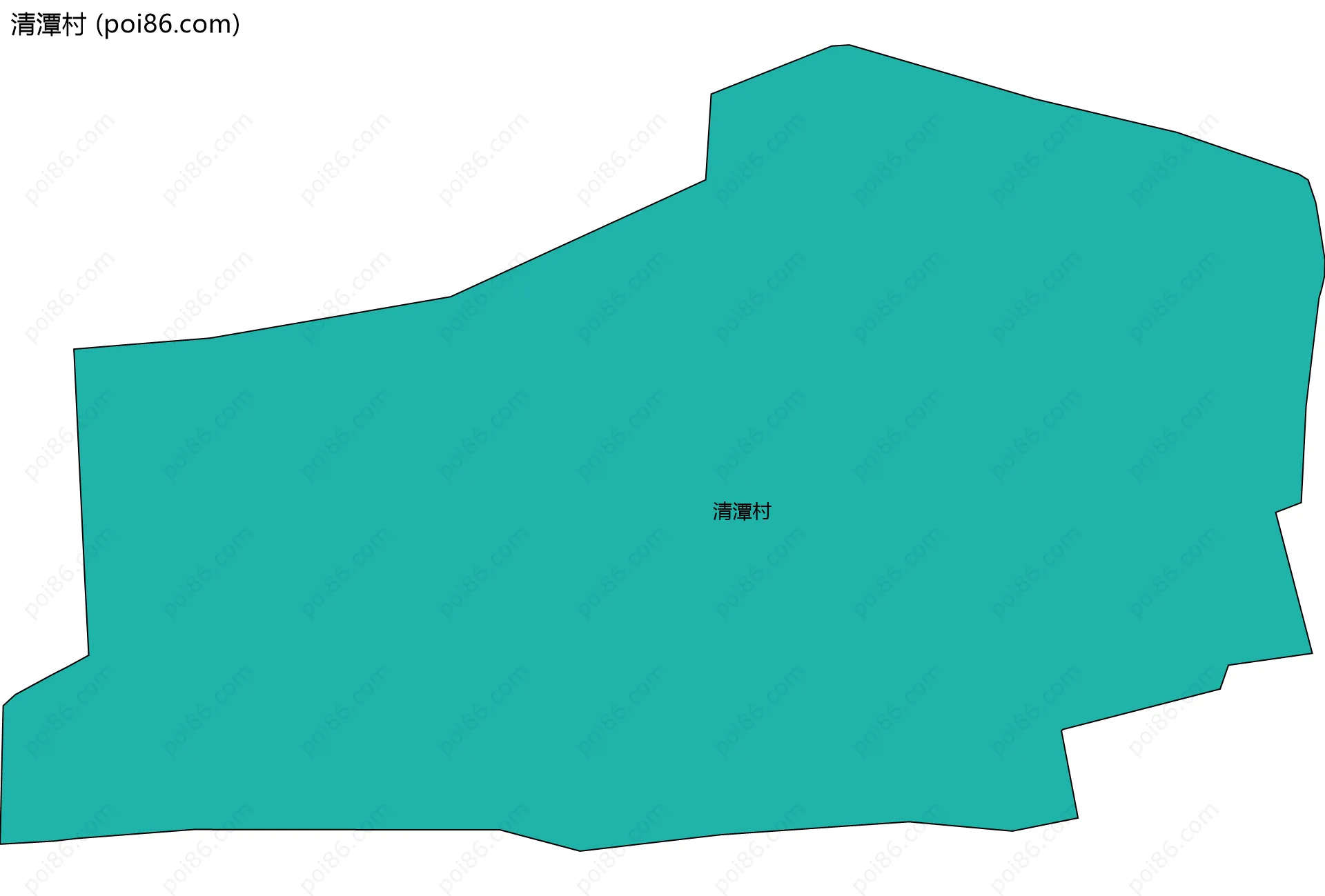 清潭村边界地图