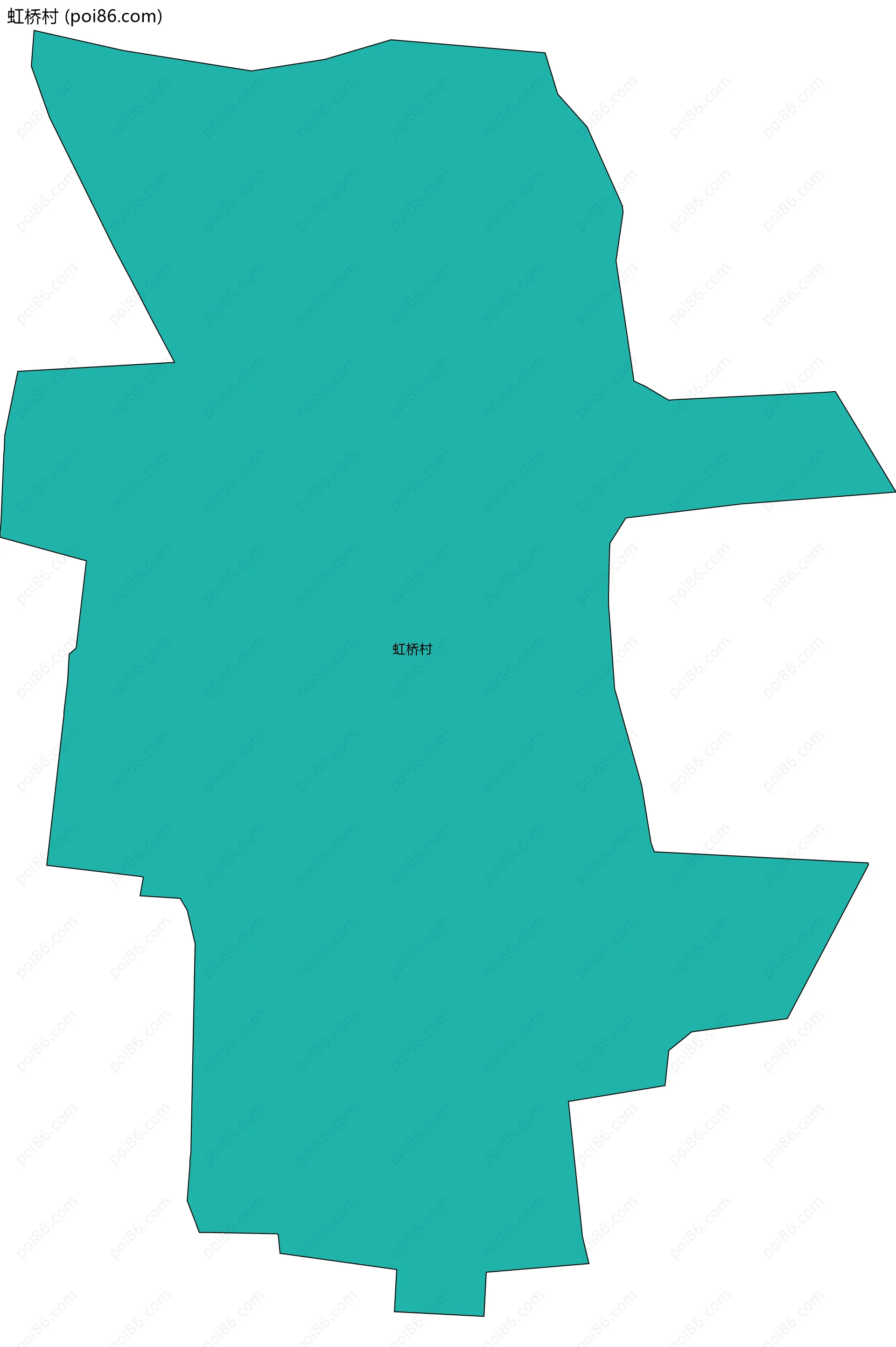 虹桥村边界地图