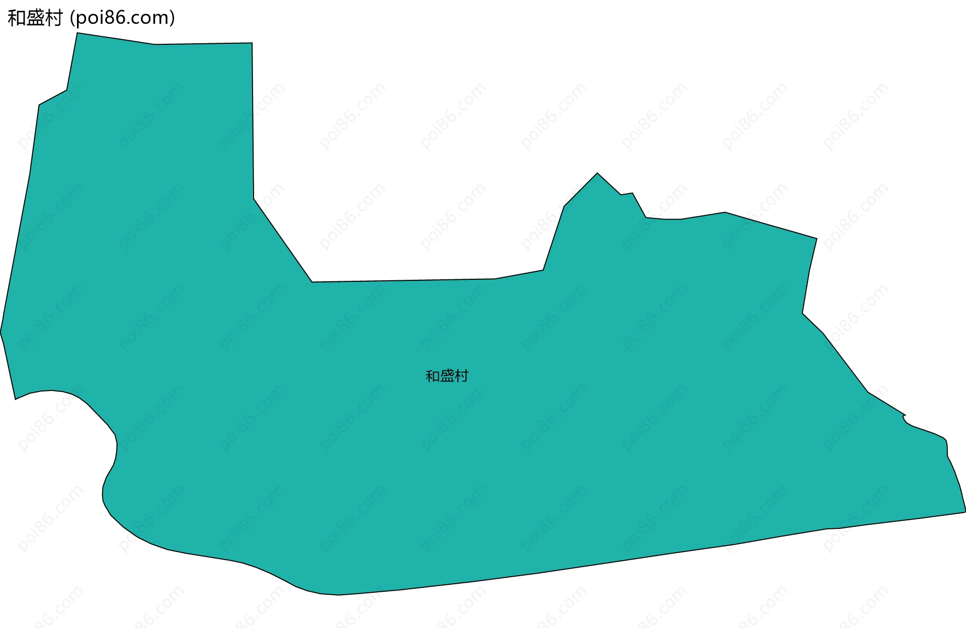 和盛村边界地图