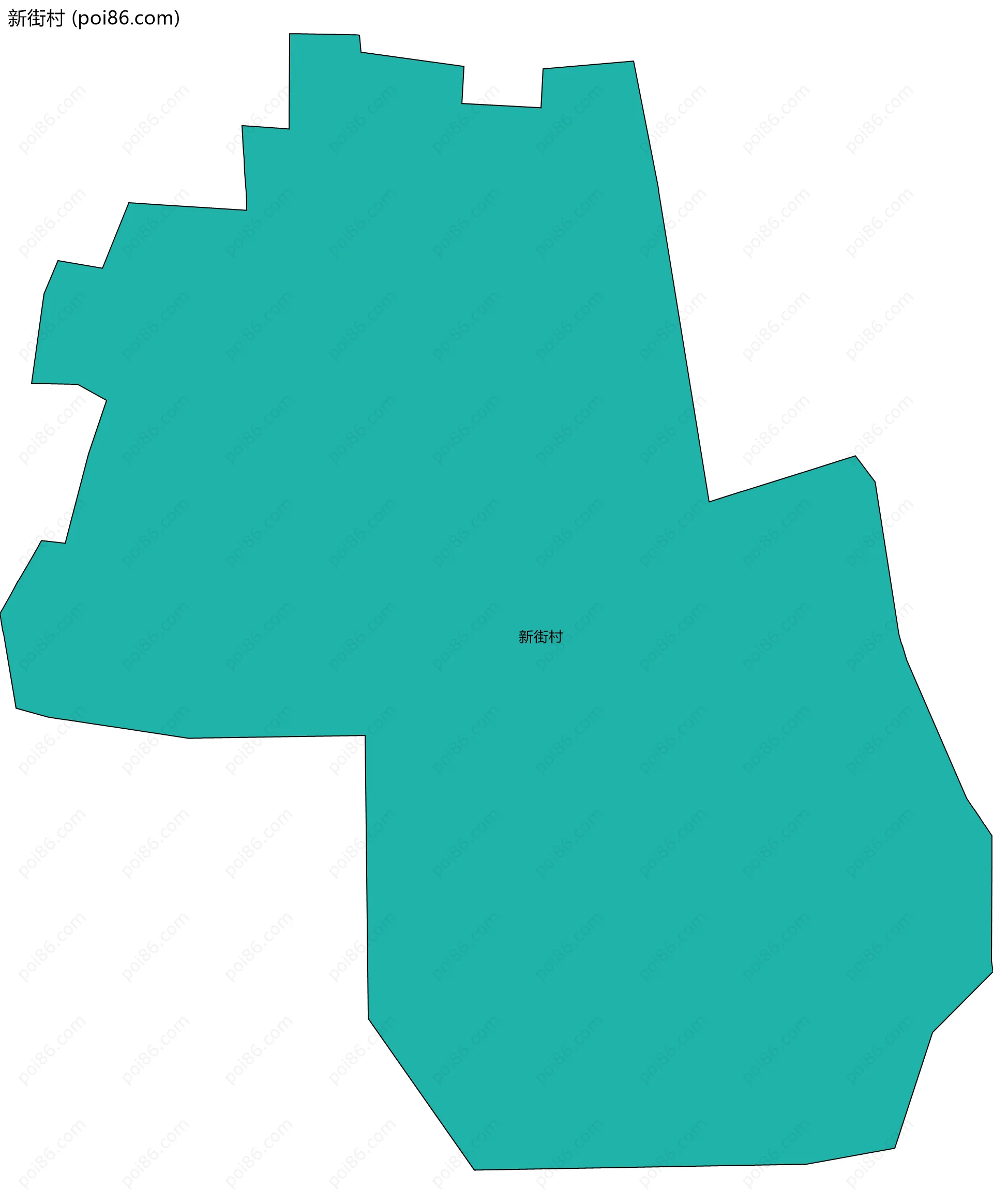 新街村边界地图