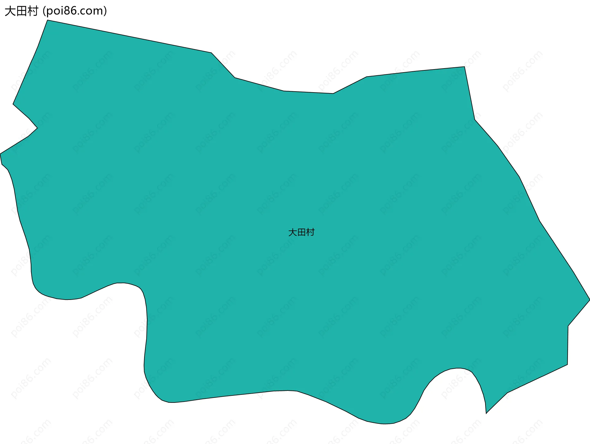 大田村边界地图
