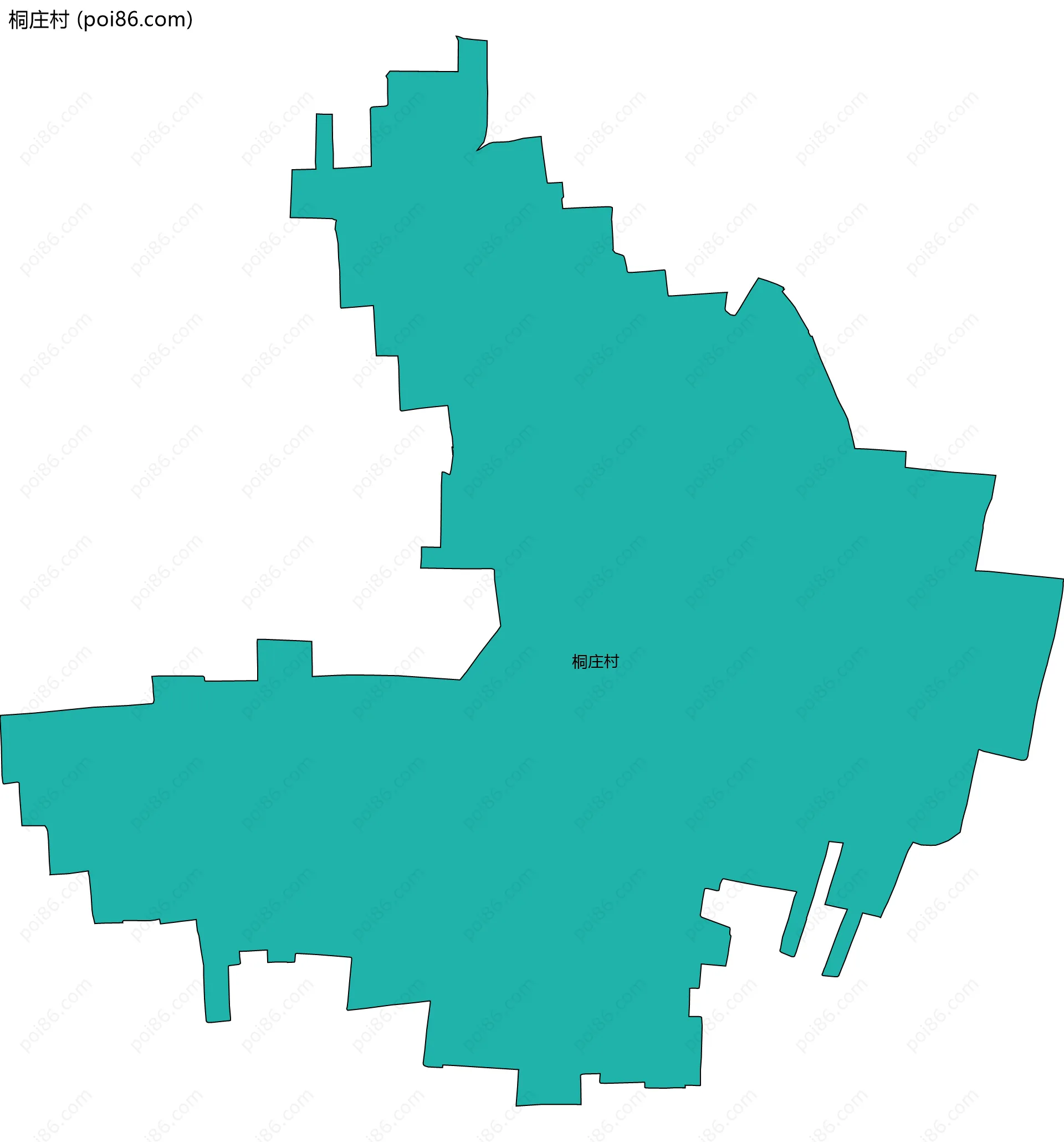 桐庄村边界地图
