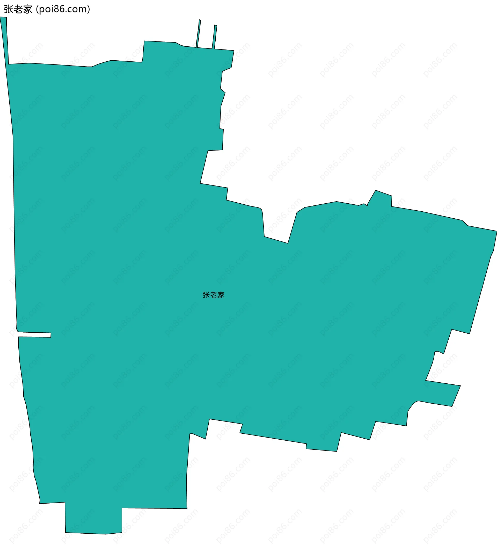 张老家边界地图