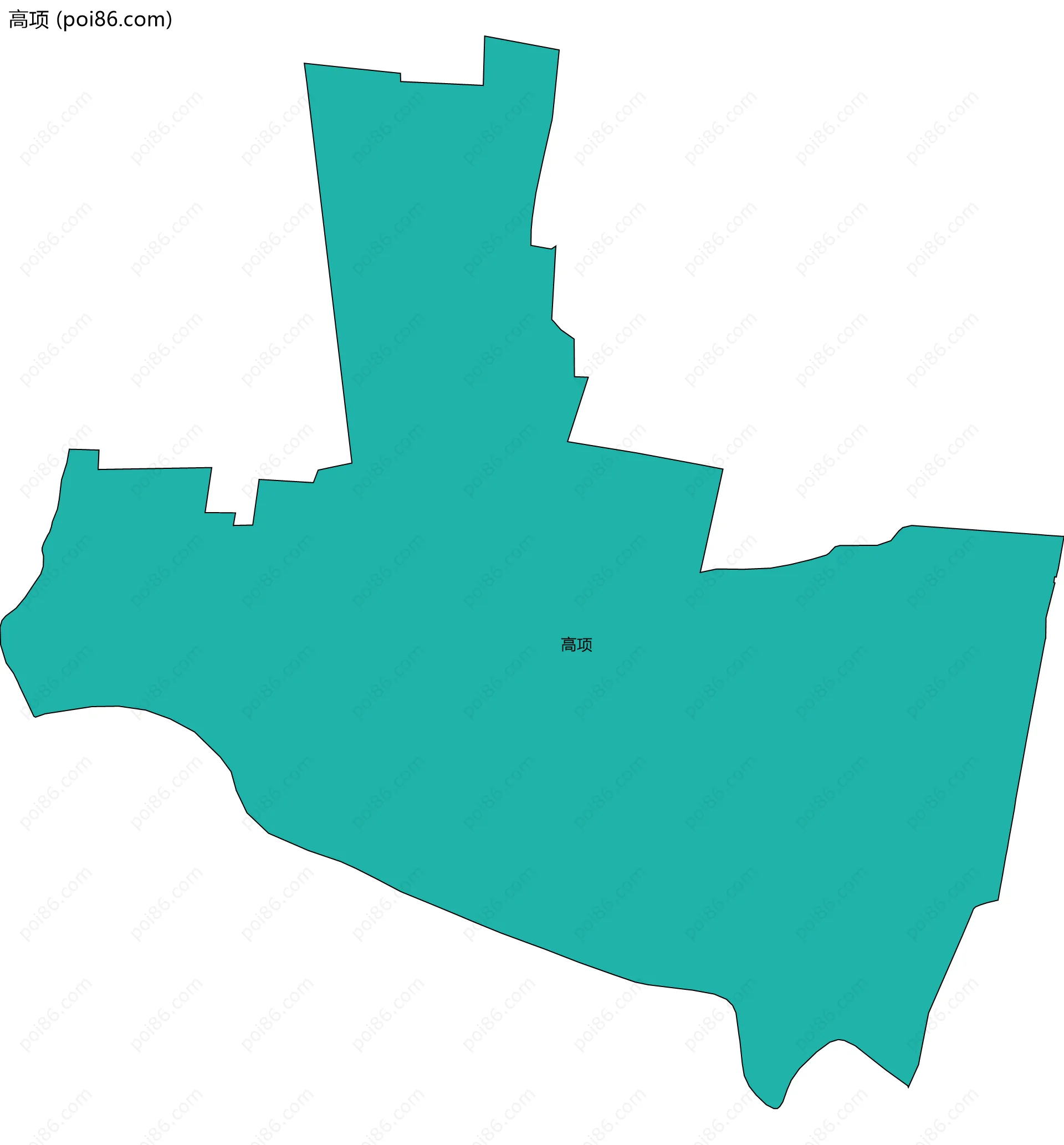 高项边界地图