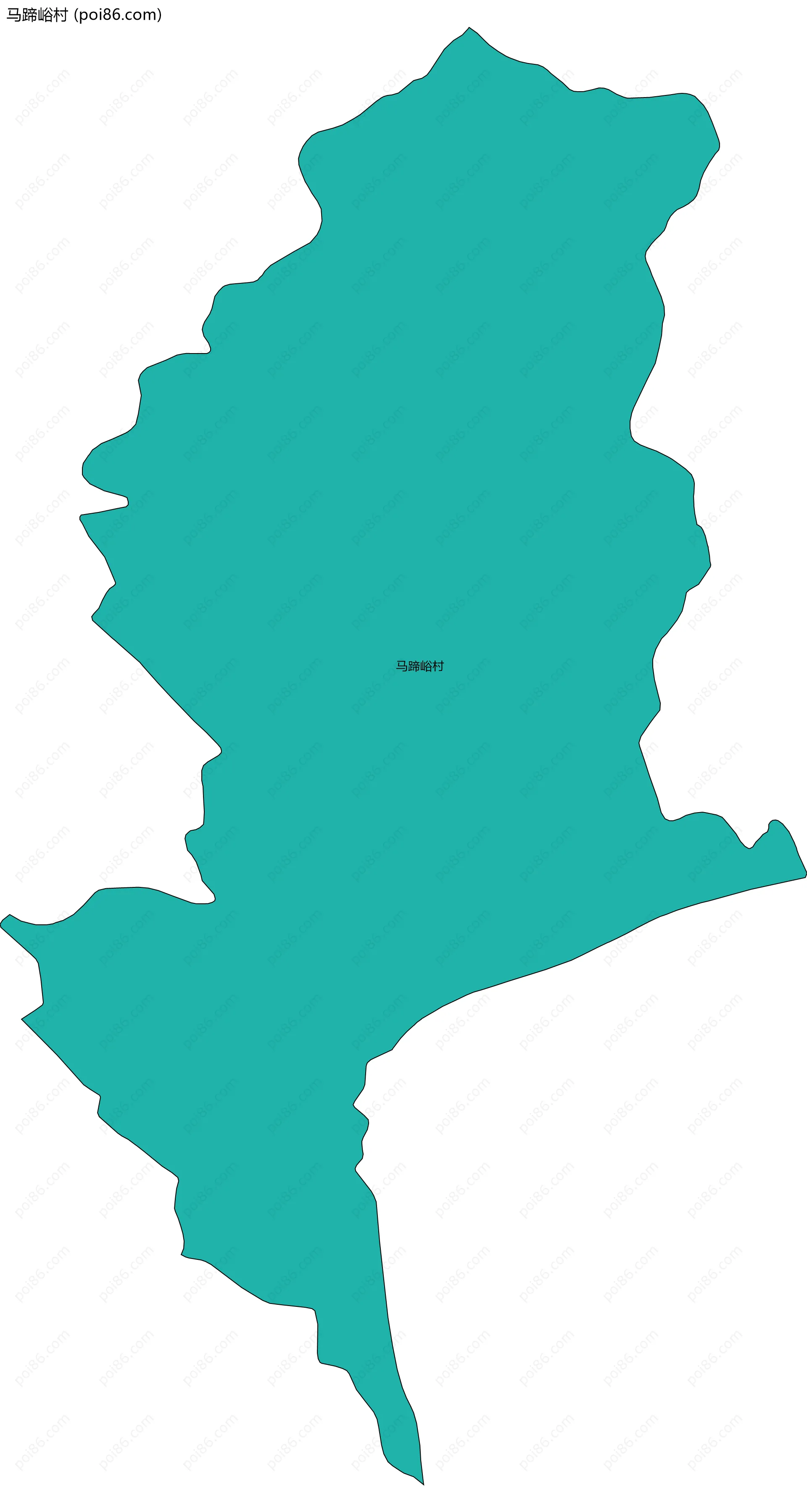 马蹄峪村边界地图