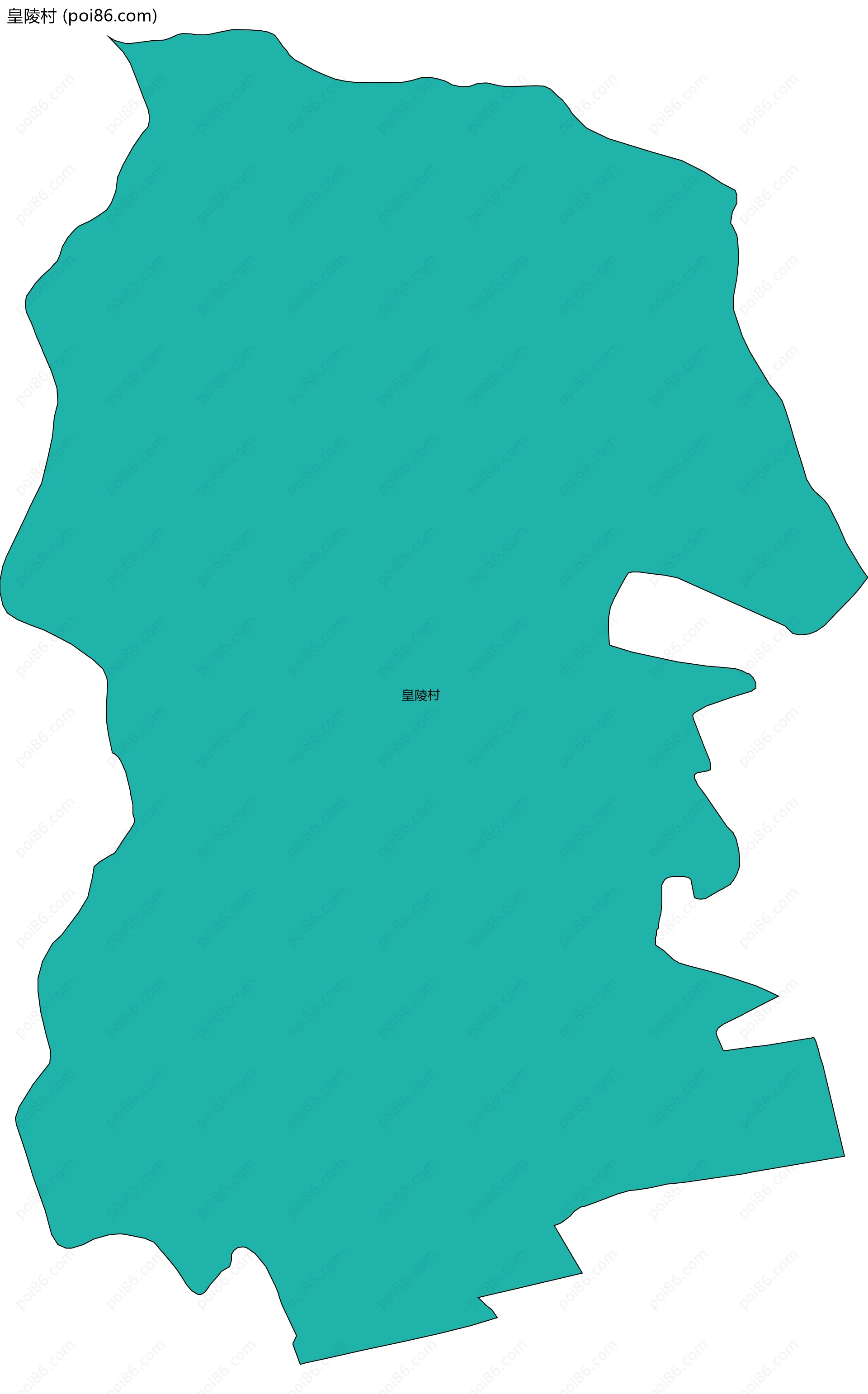 皇陵村边界地图