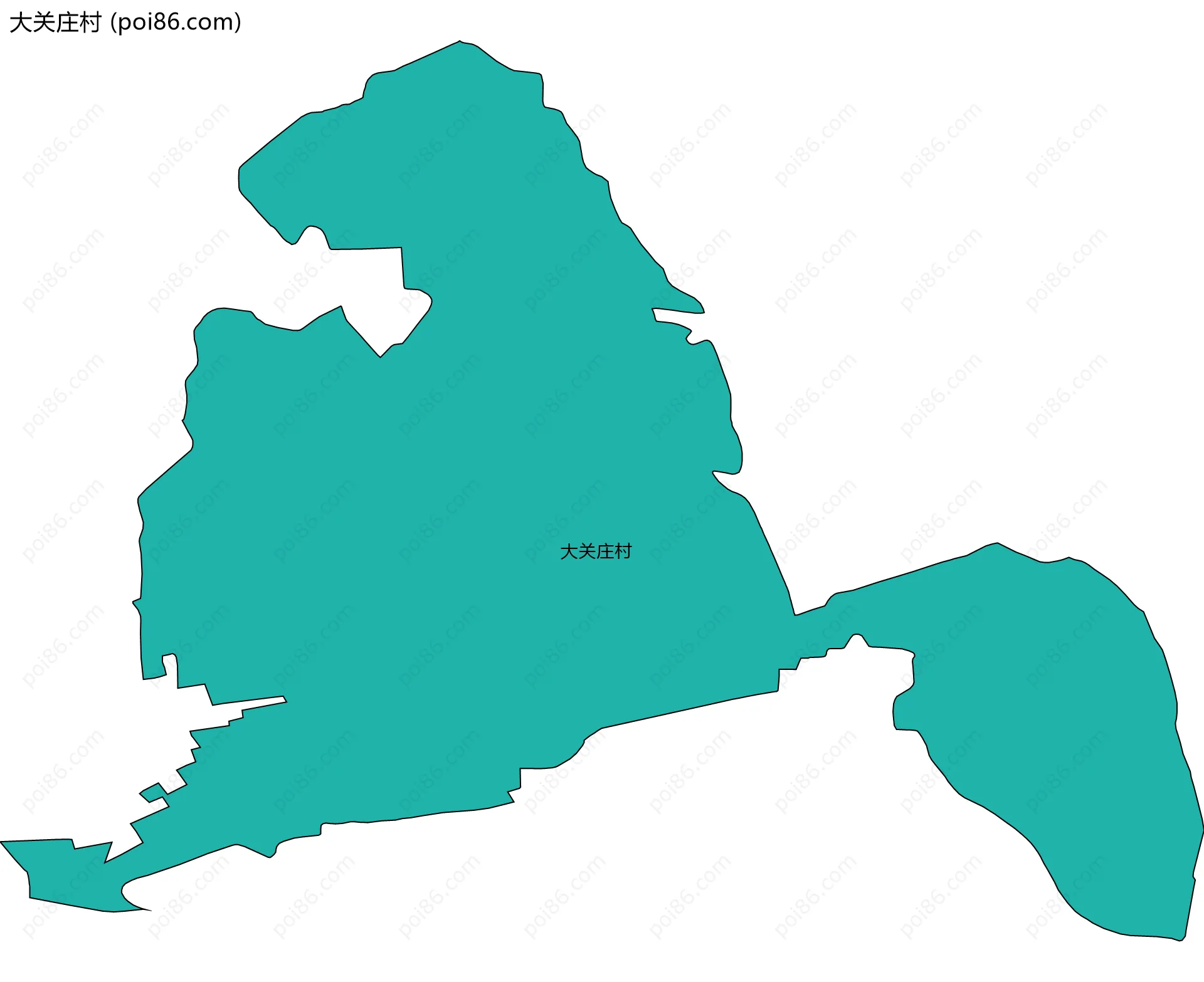 大关庄村边界地图