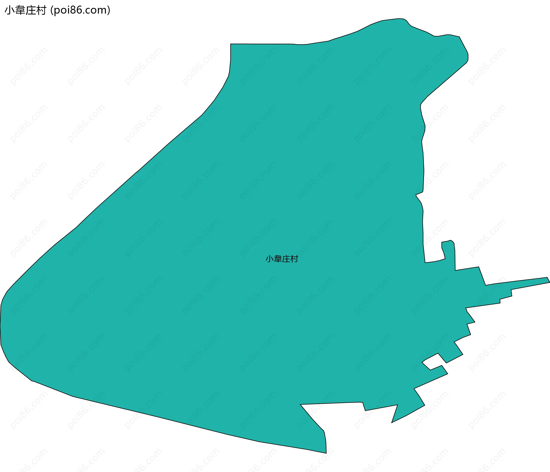 小韋庄村边界地图