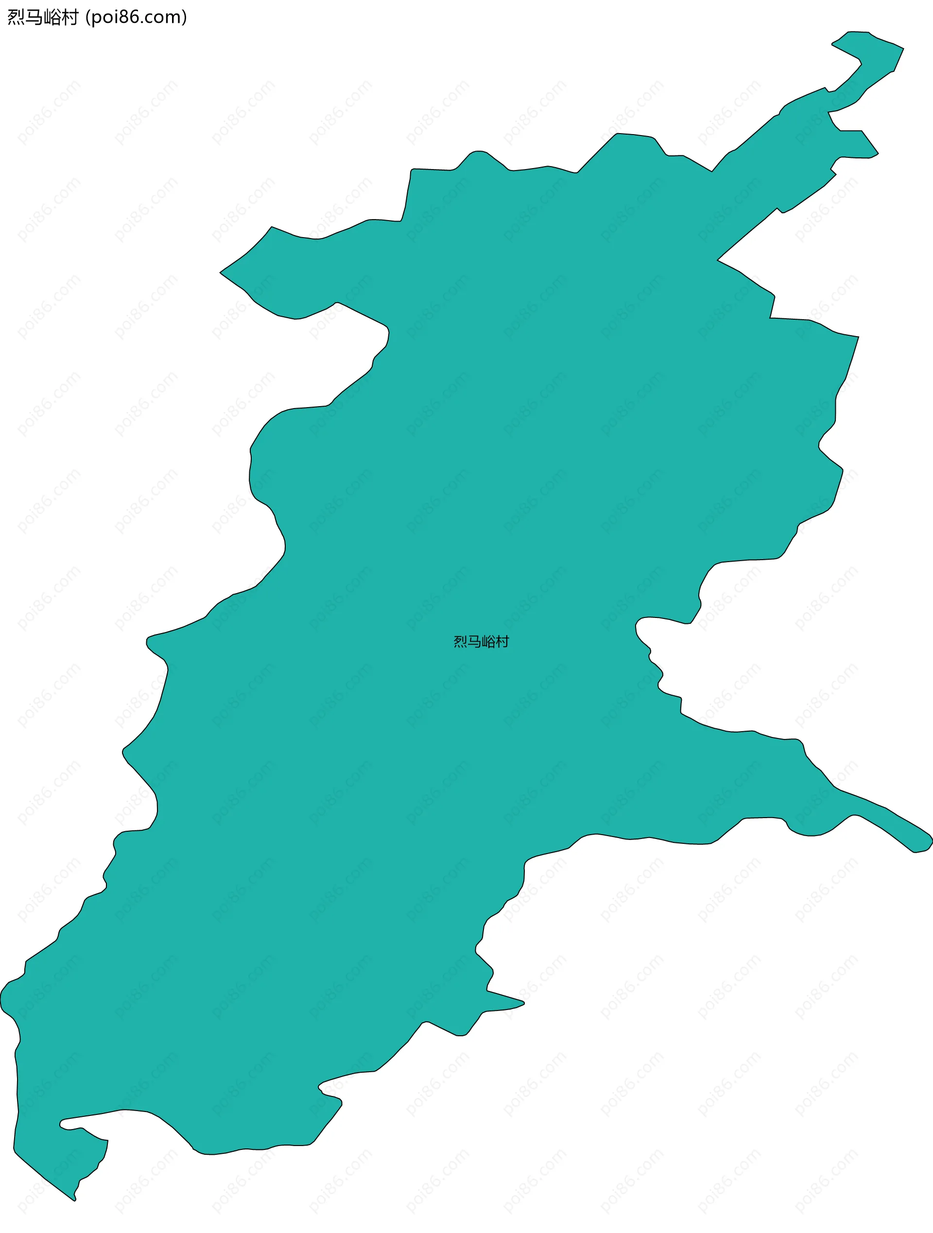 烈马峪村边界地图