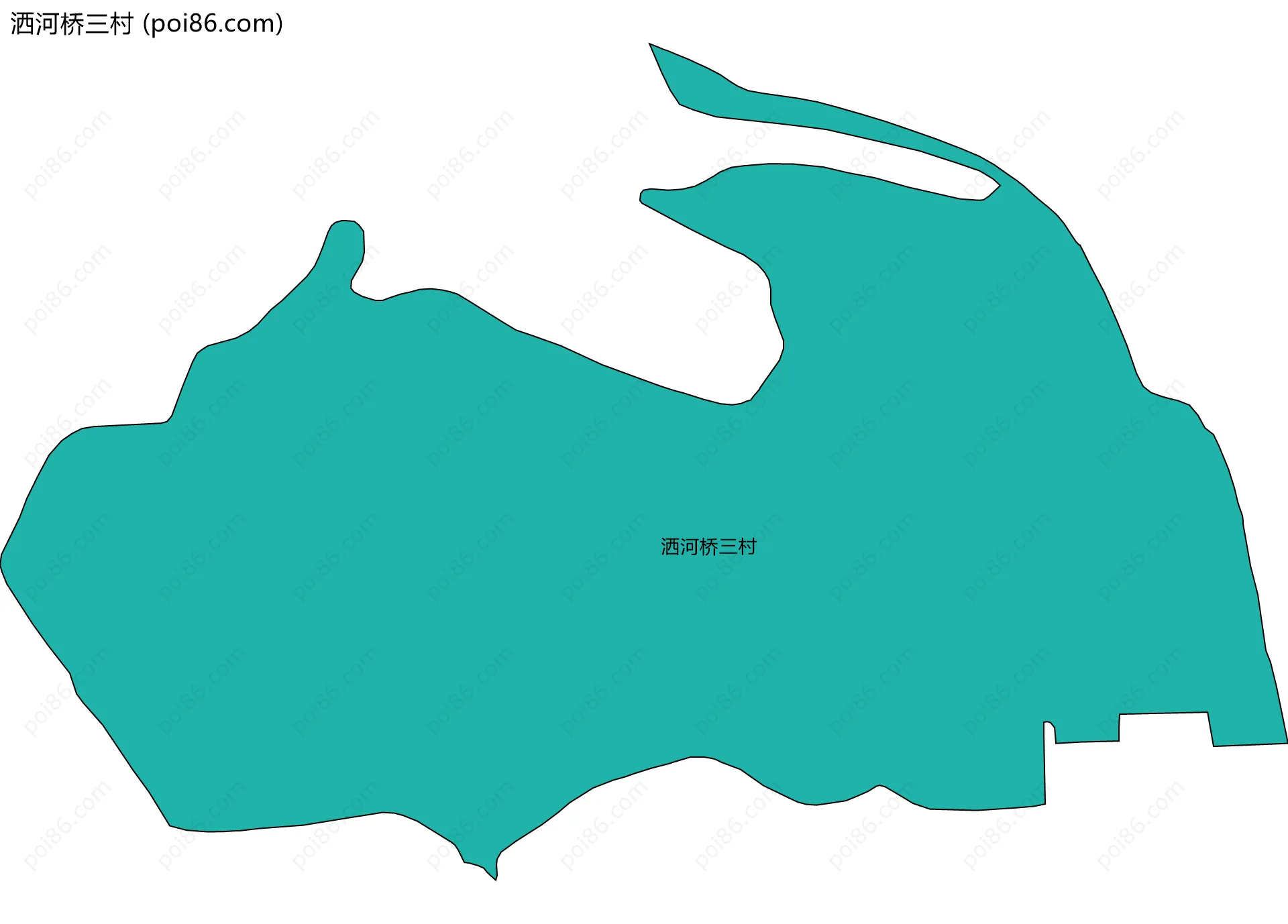 洒河桥三村边界地图