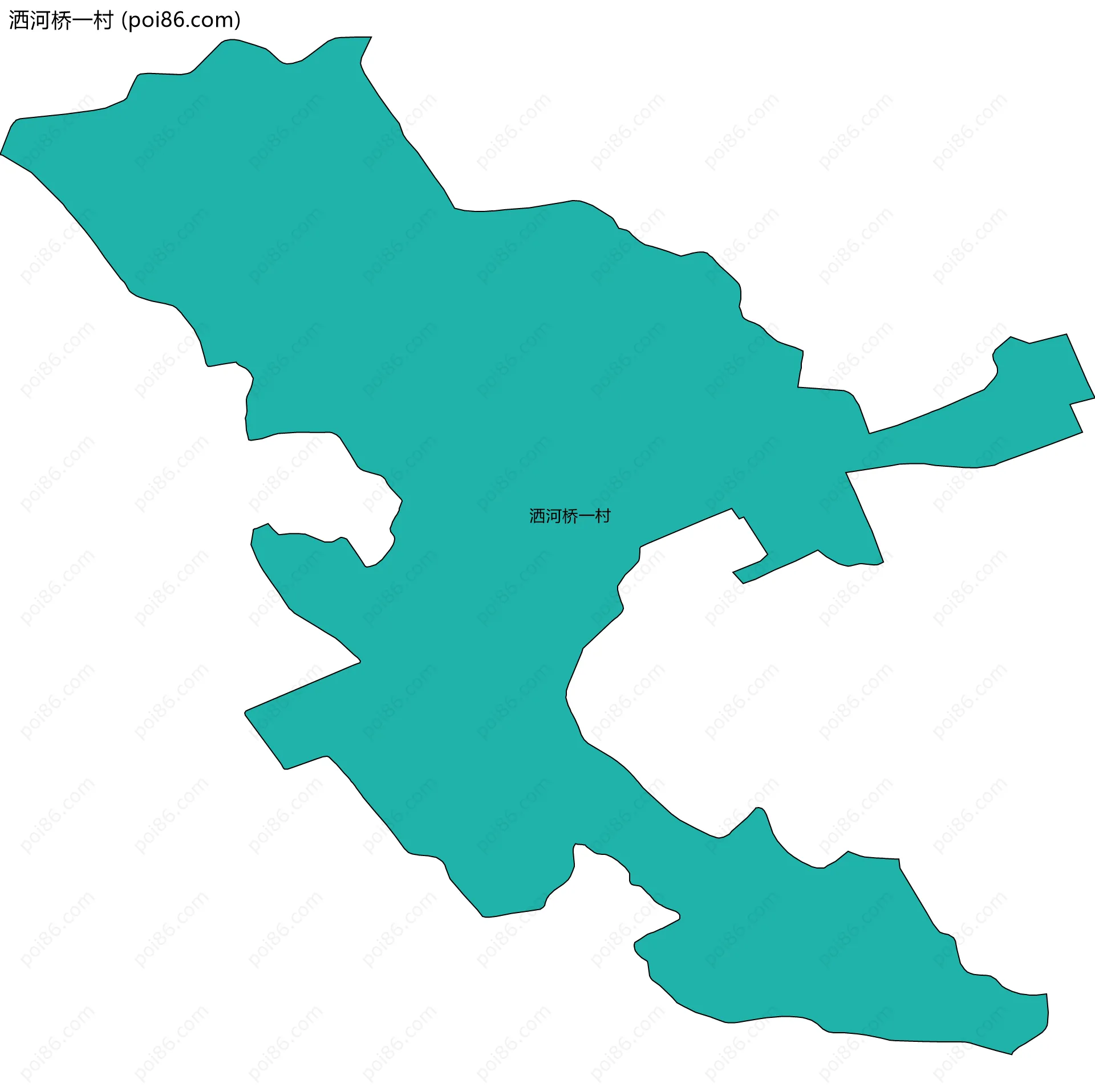 洒河桥一村边界地图