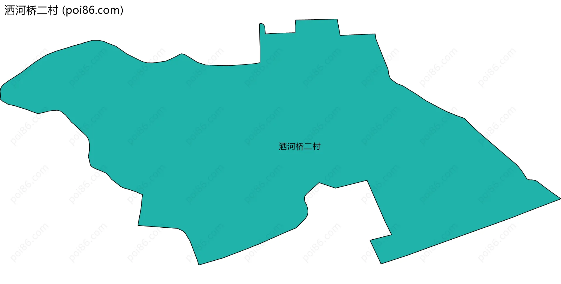 洒河桥二村边界地图