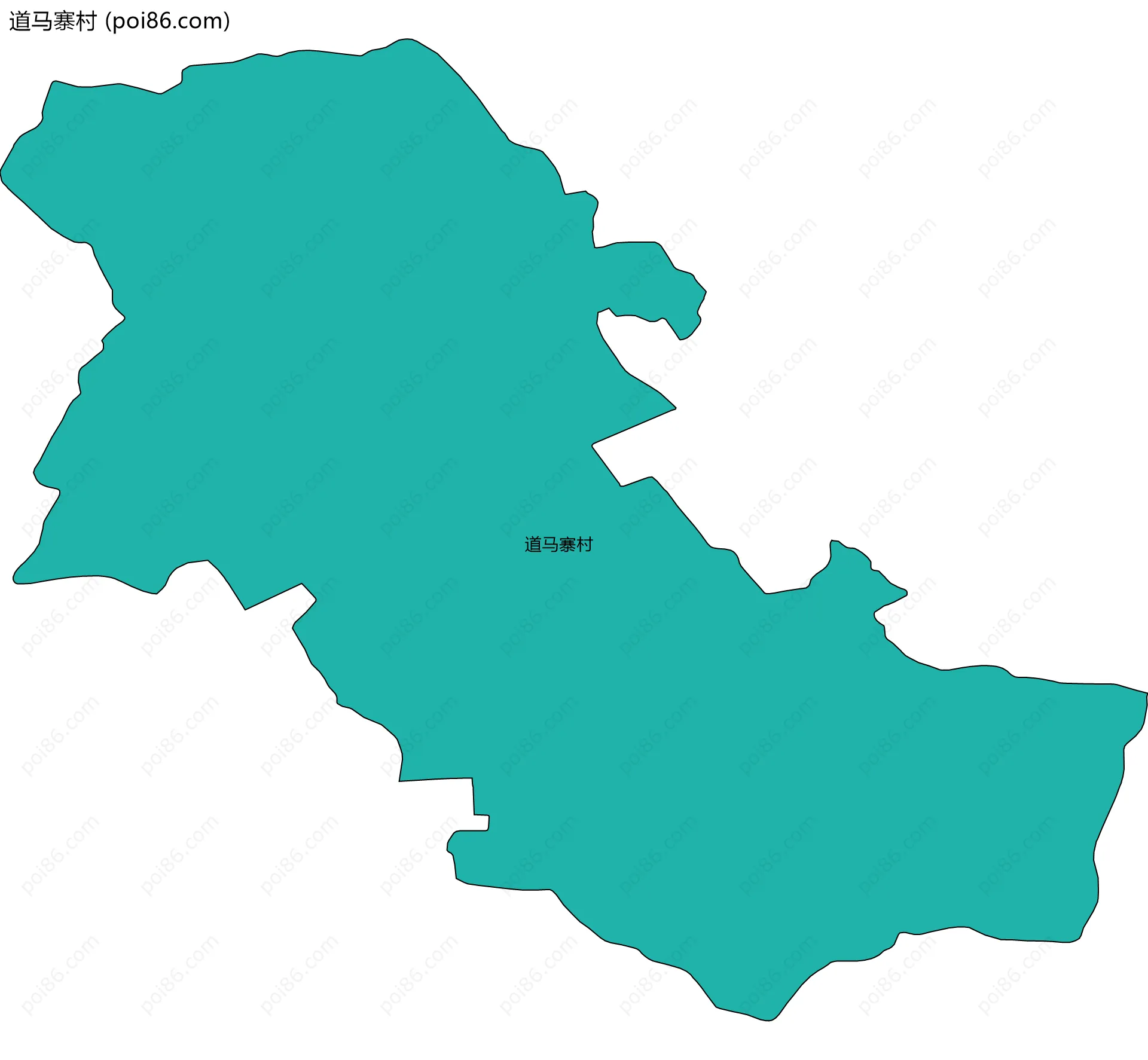 道马寨村边界地图