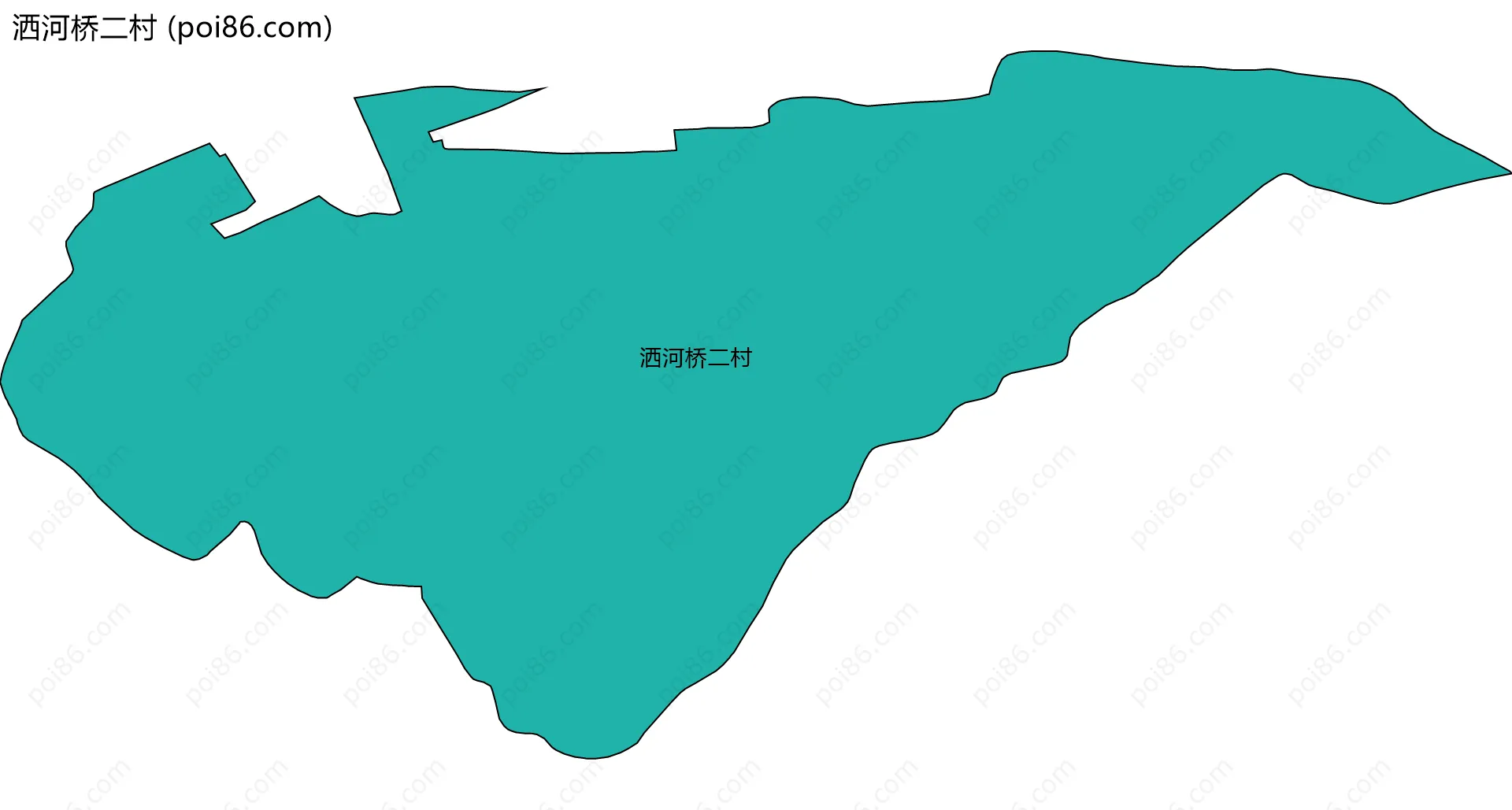 洒河桥二村边界地图