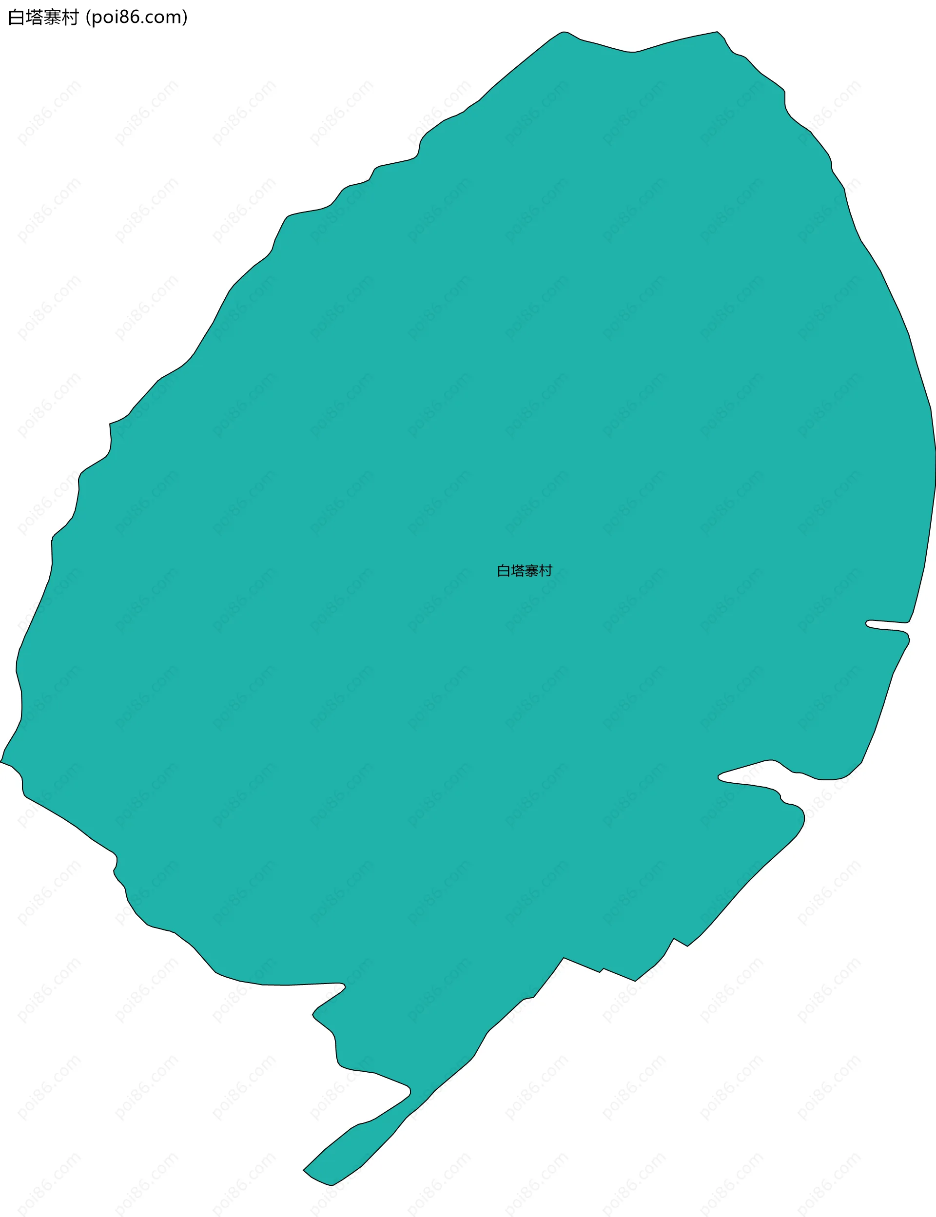 白塔寨村边界地图