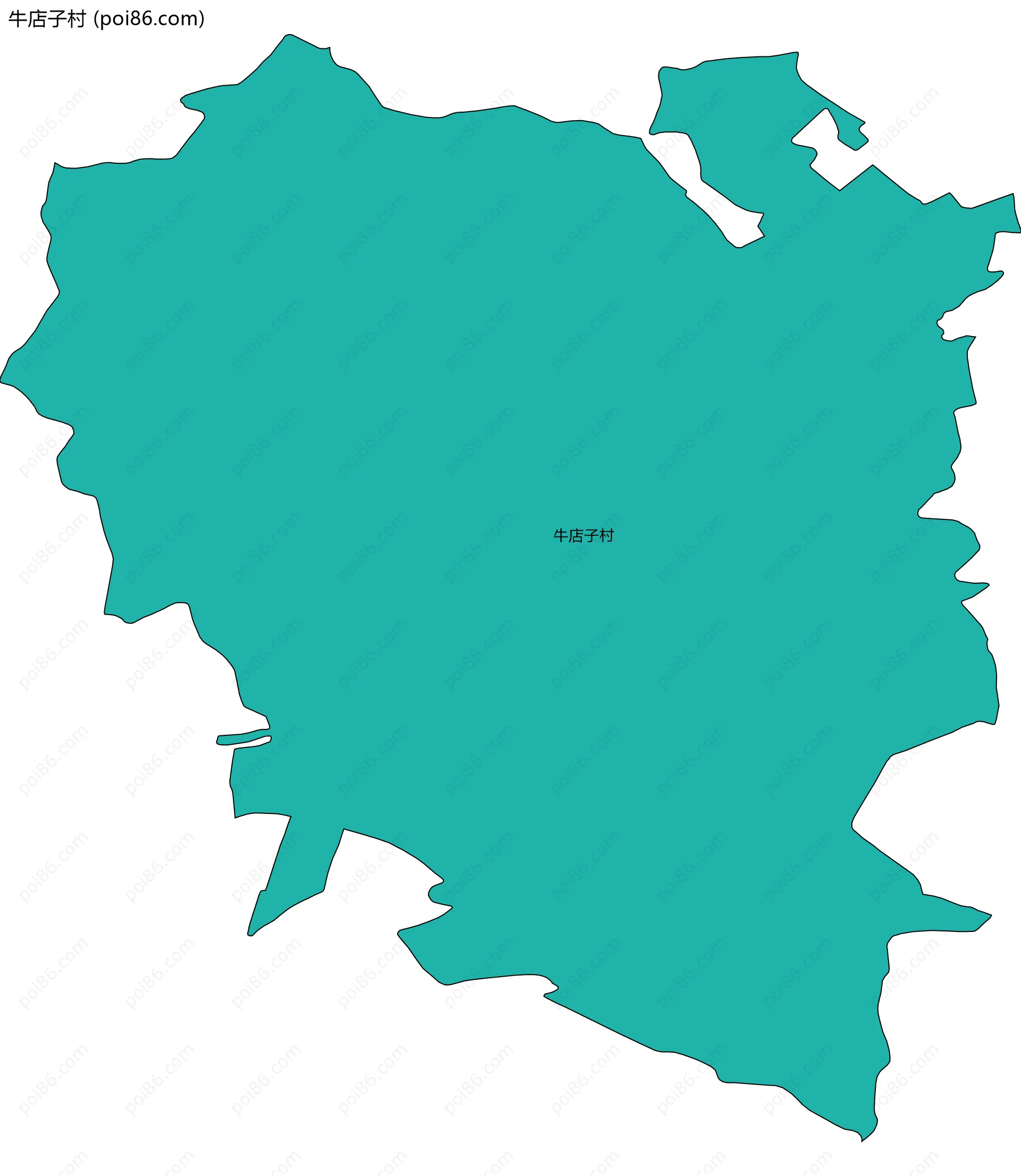 牛店子村边界地图