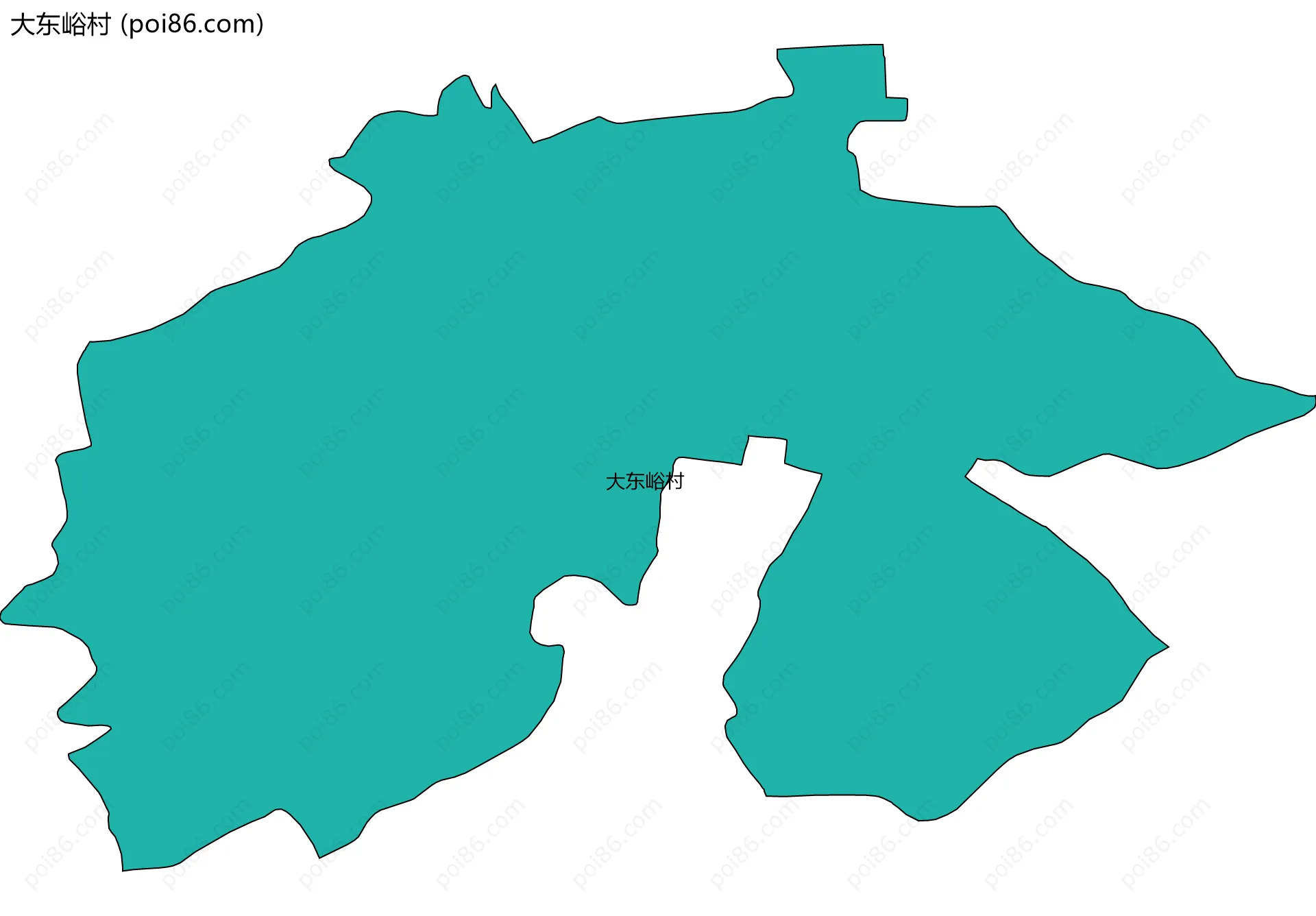 大东峪村边界地图