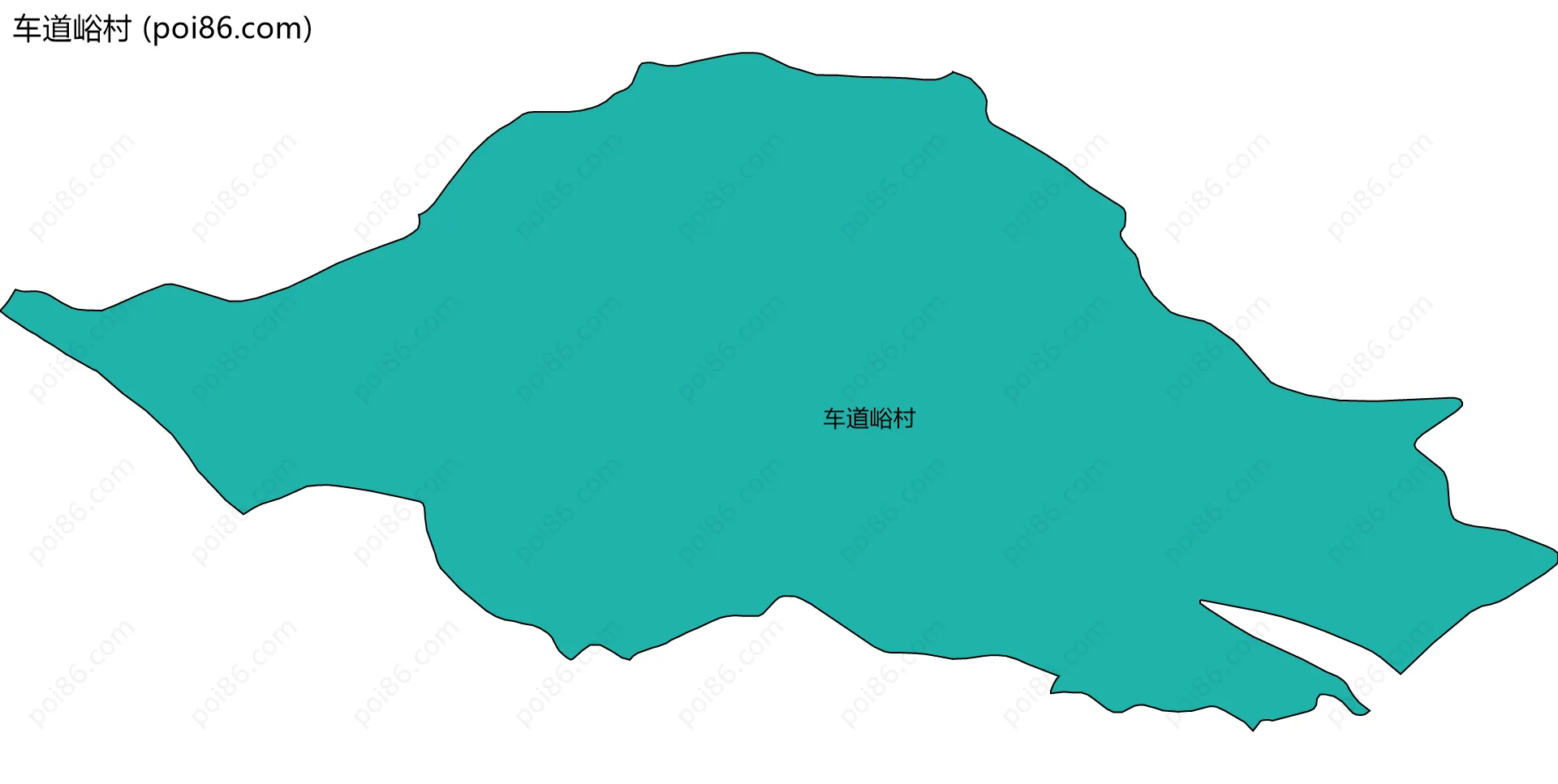 车道峪村边界地图