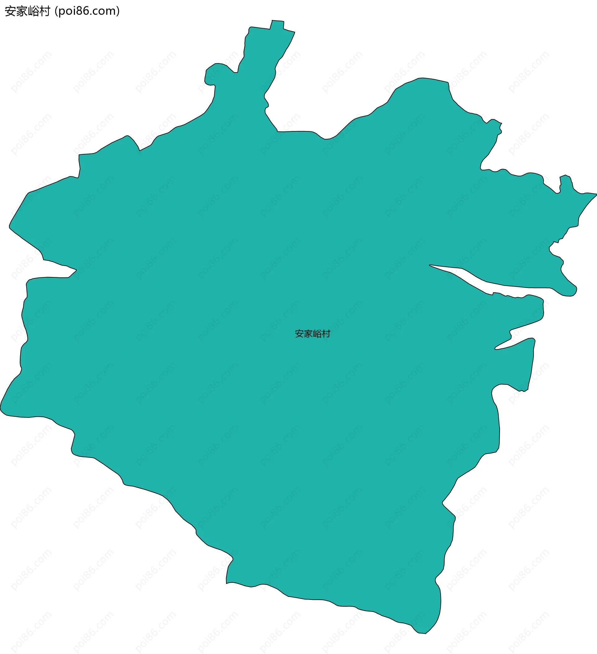 安家峪村边界地图