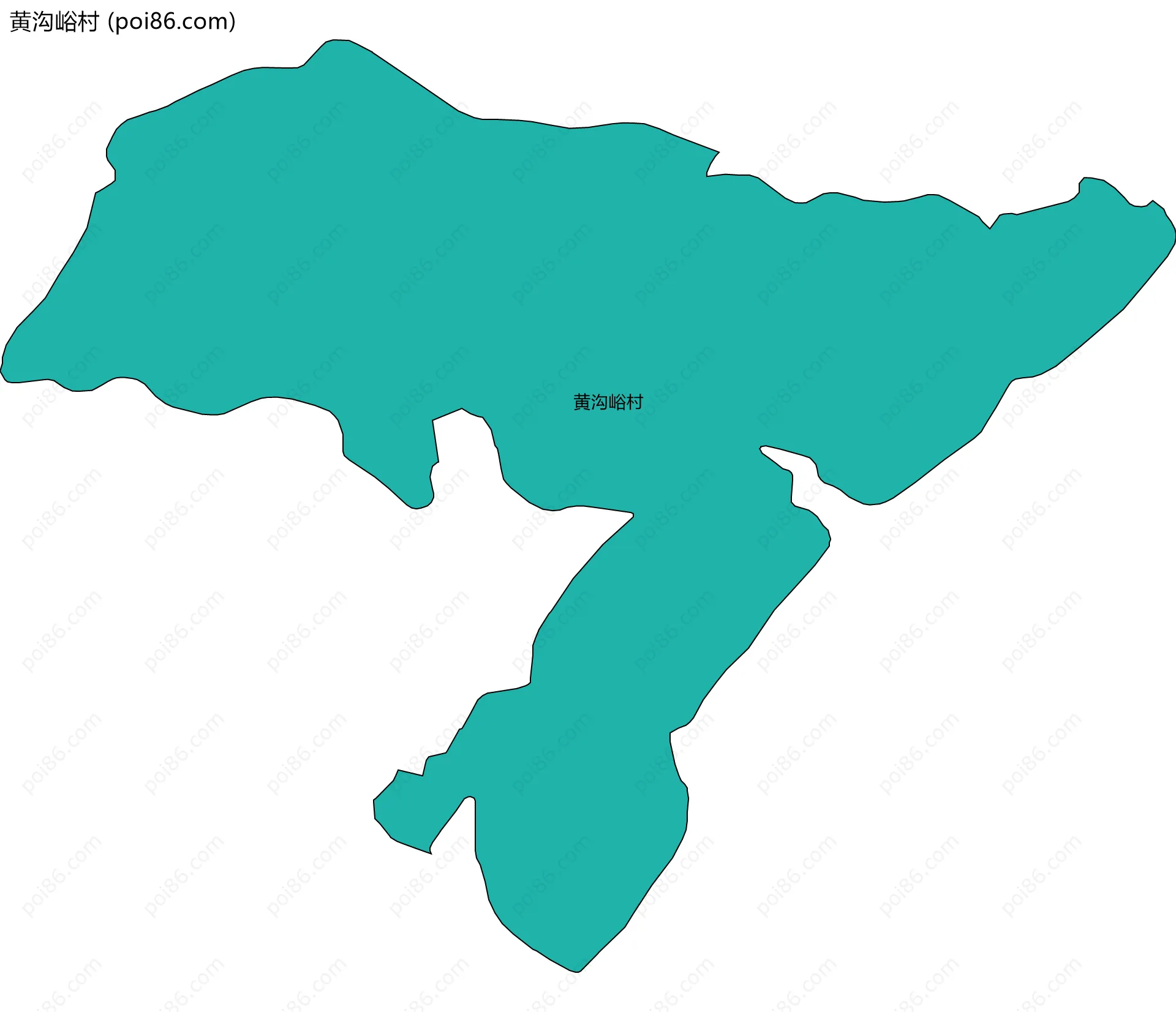 黄沟峪村边界地图