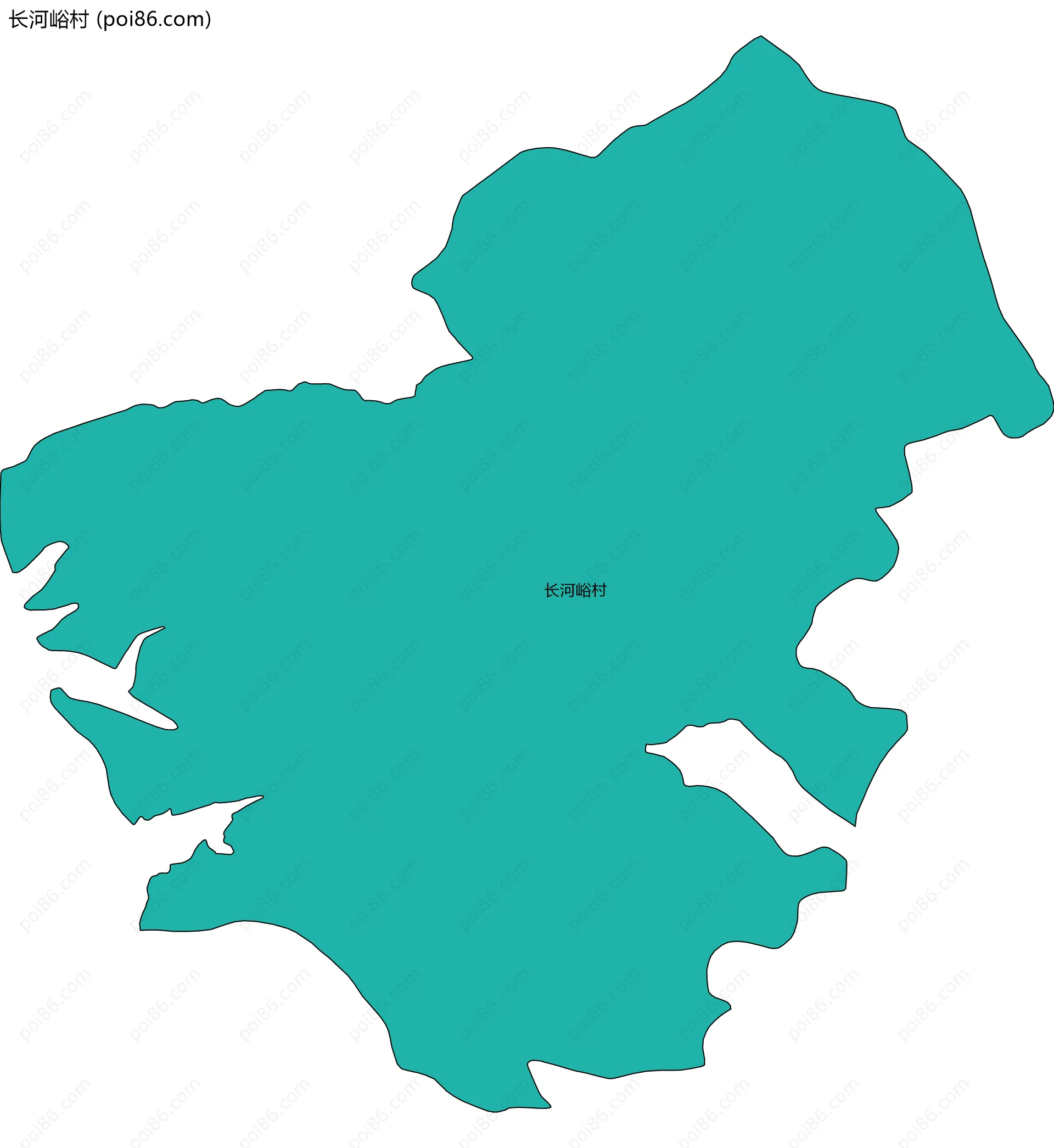 长河峪村边界地图