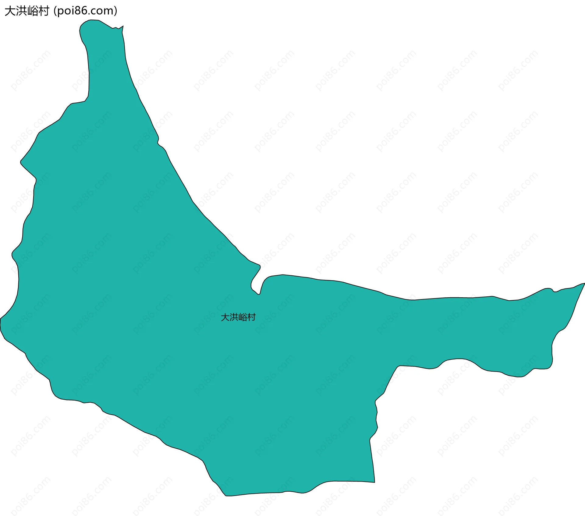 大洪峪村边界地图