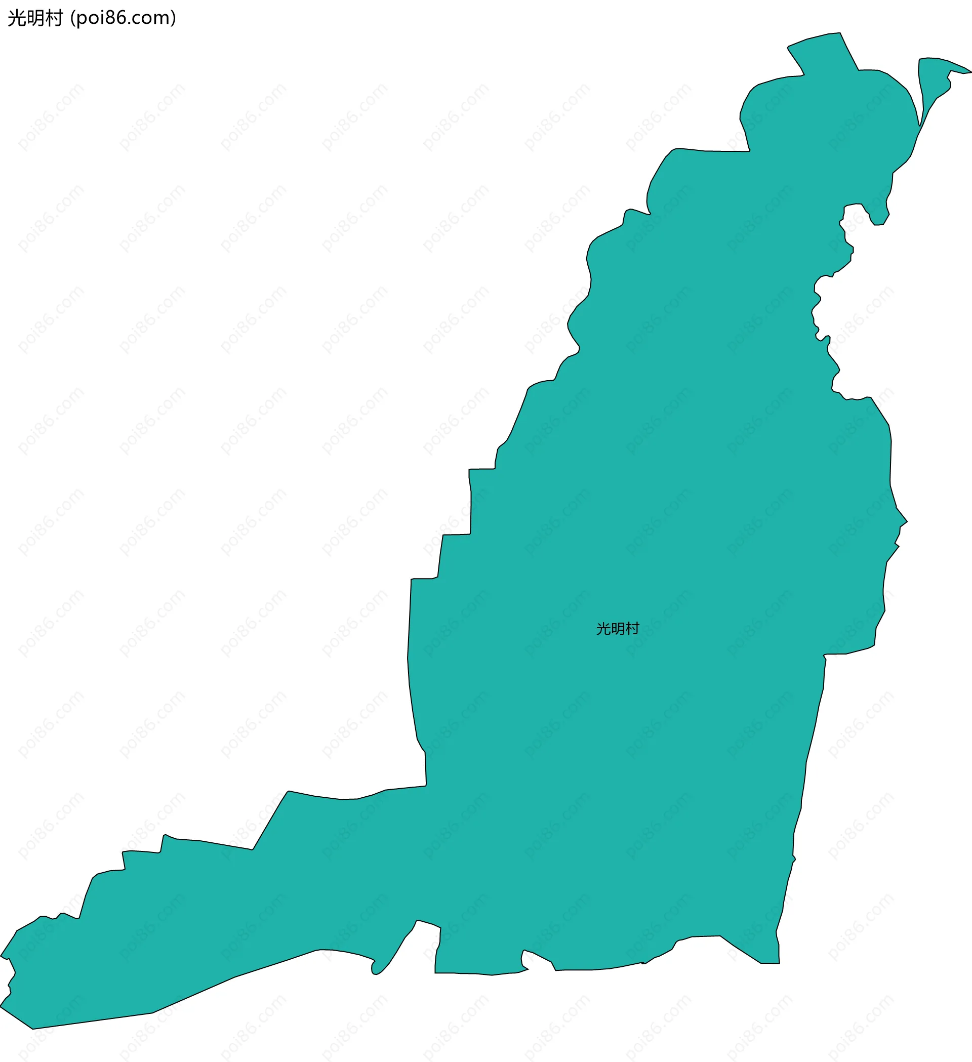 光明村边界地图