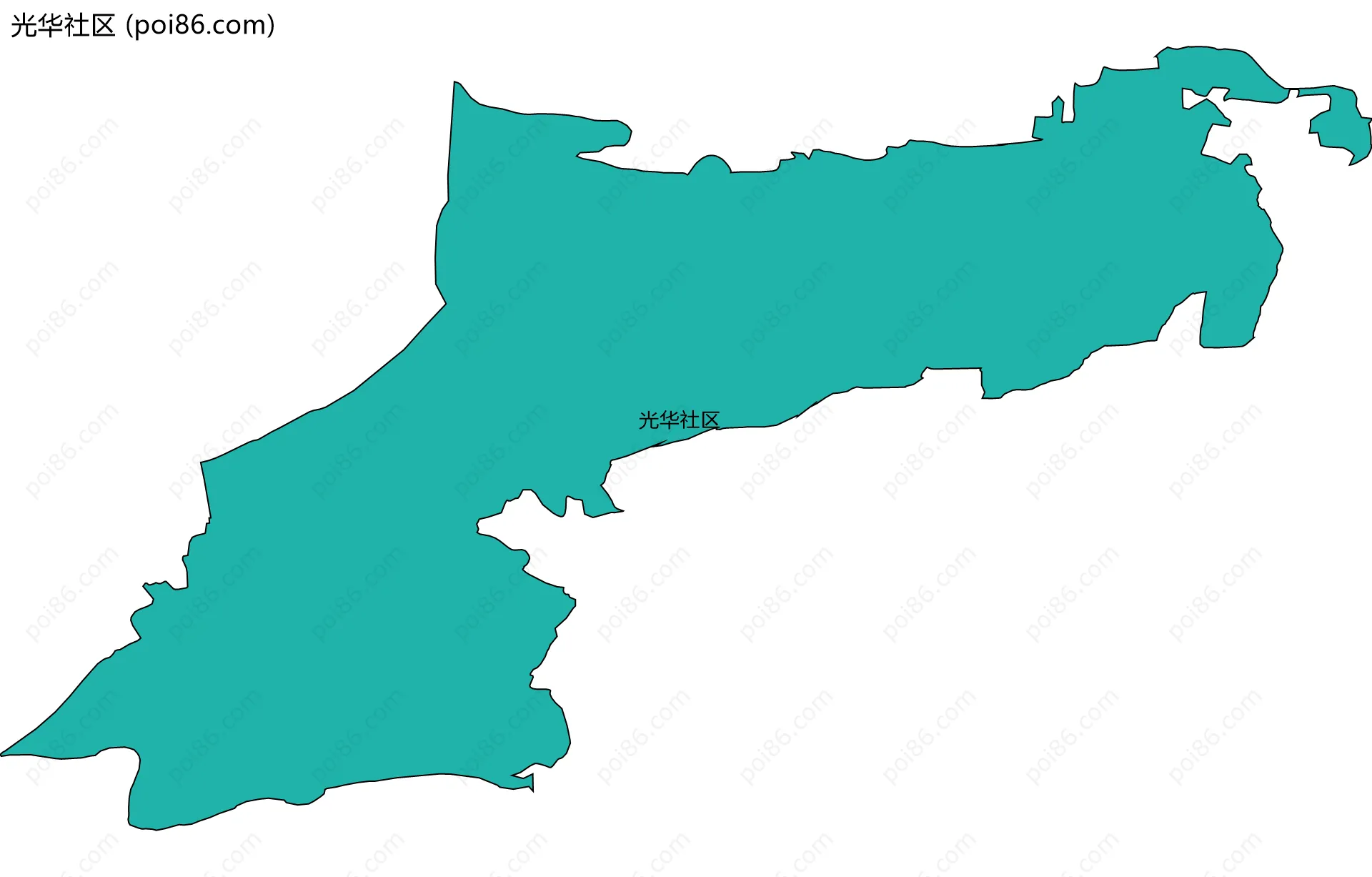 光华社区边界地图