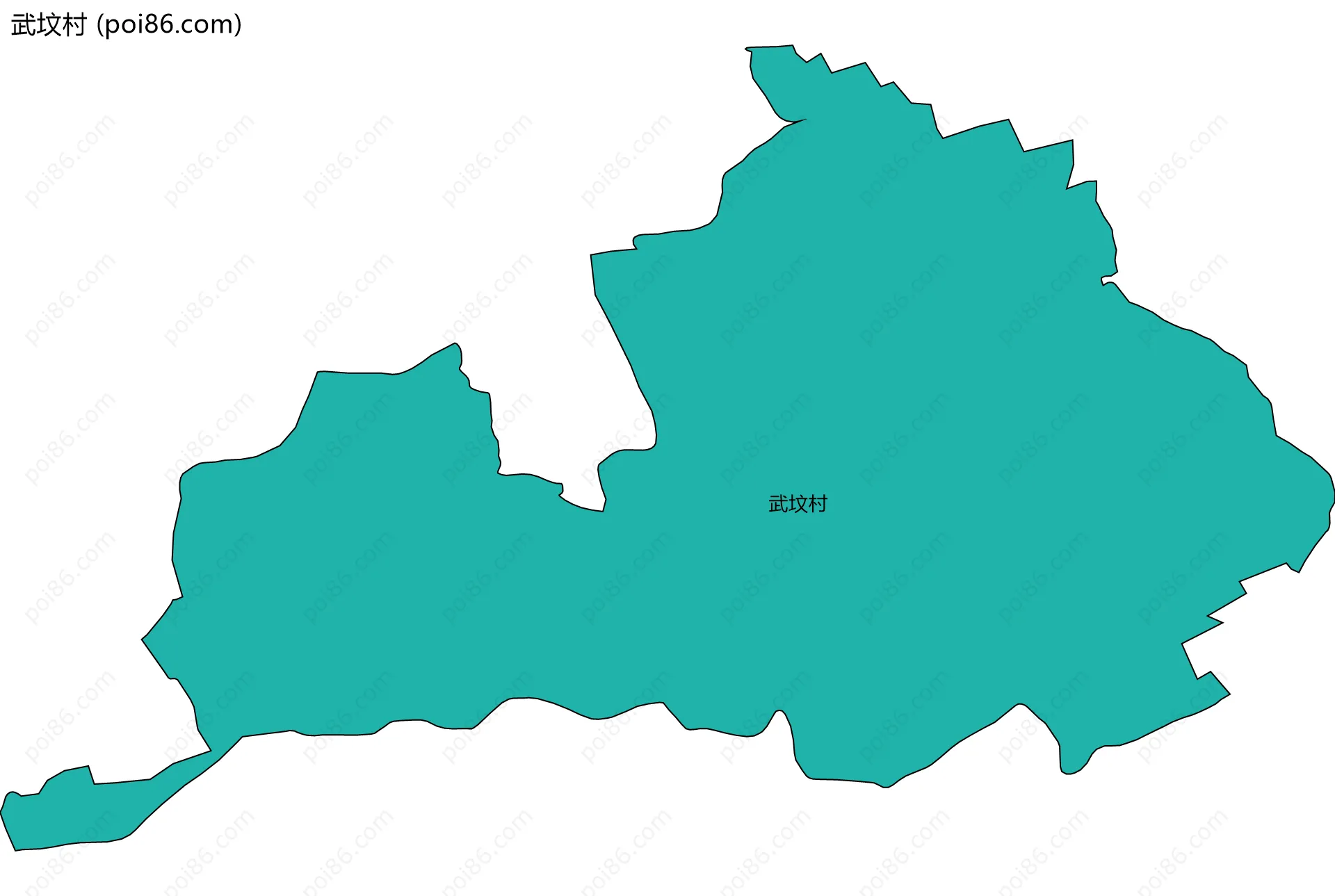 武坟村边界地图