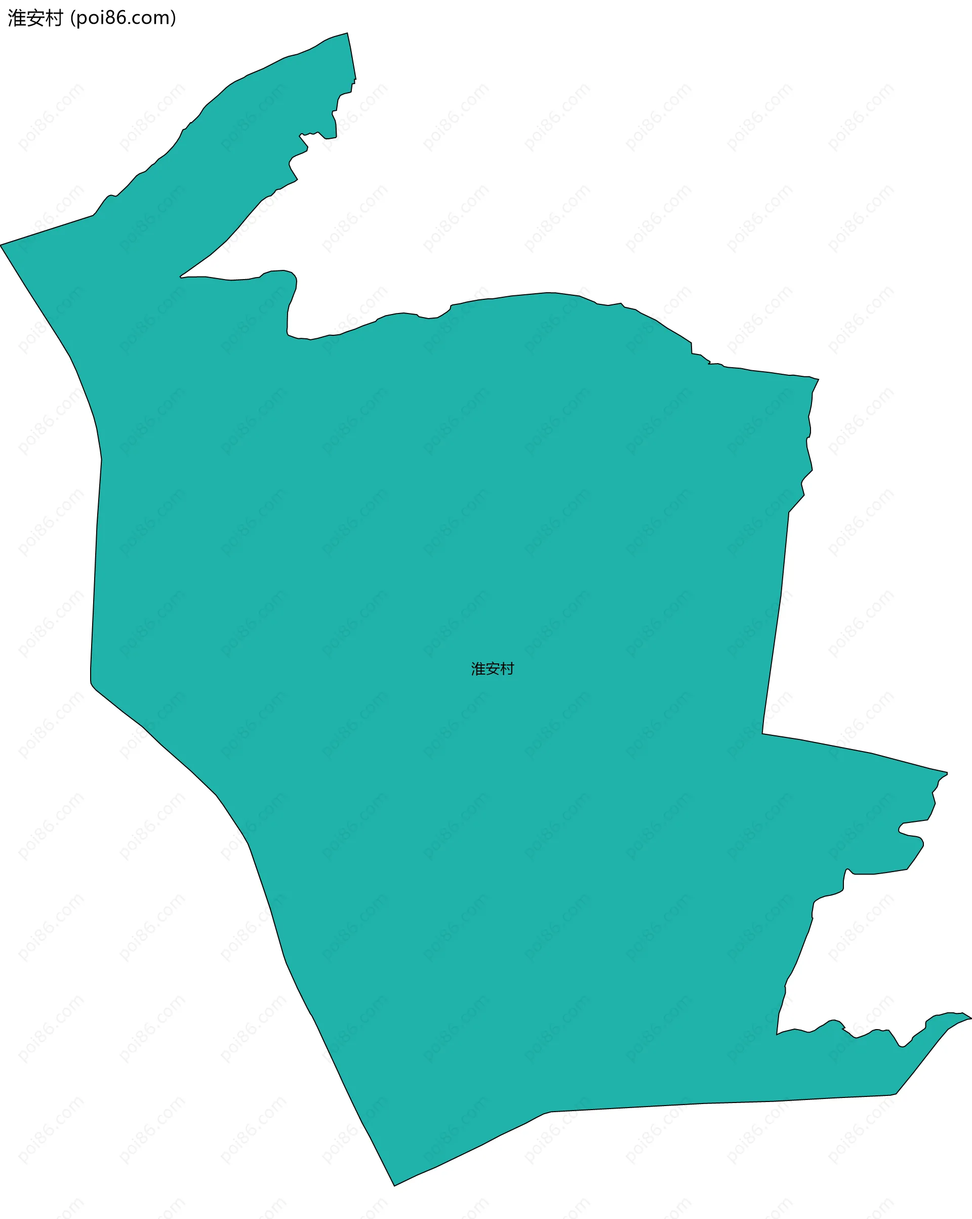 淮安村边界地图