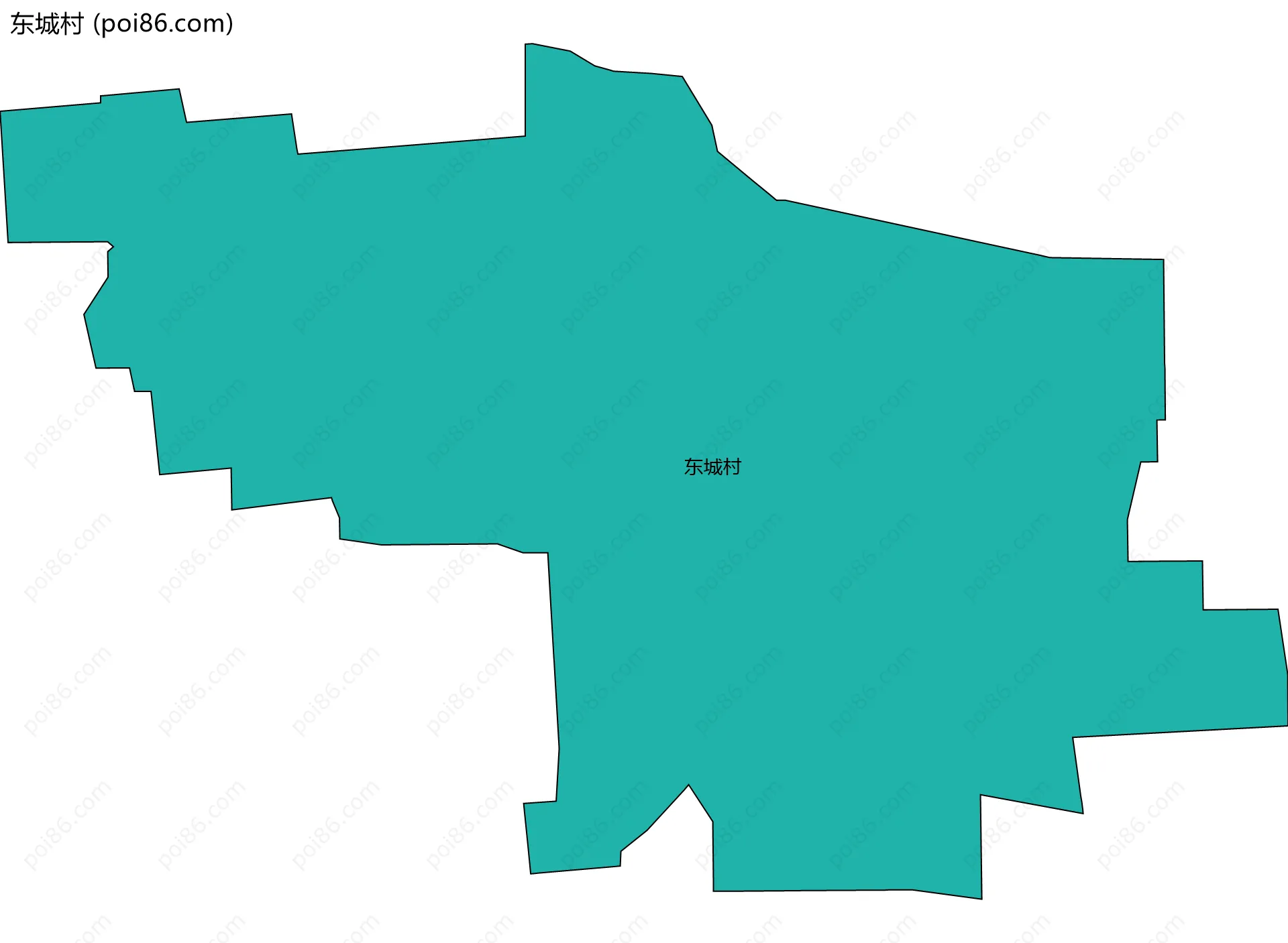 东城村边界地图