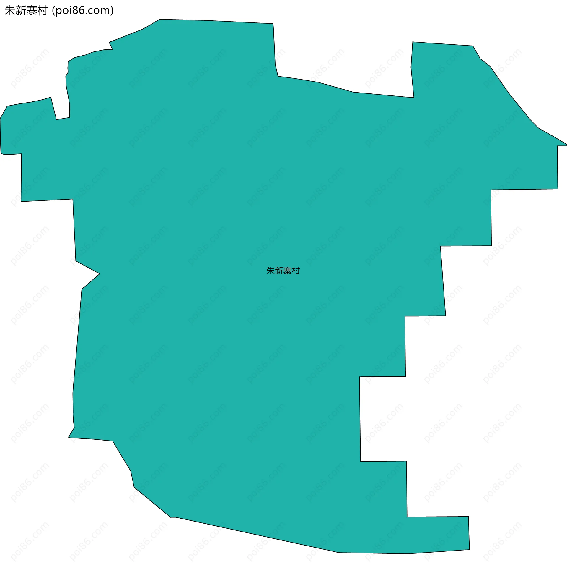 朱新寨村边界地图