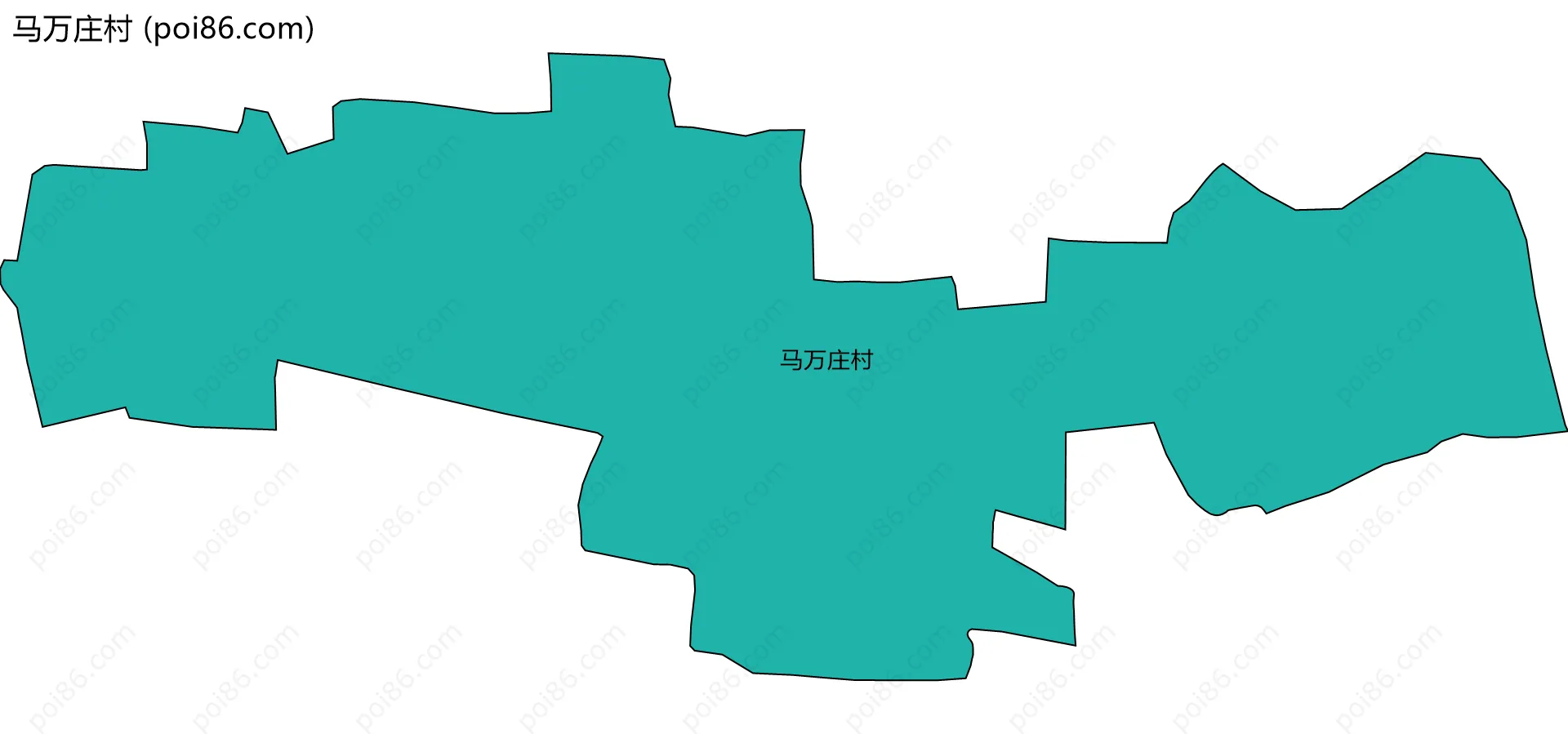 马万庄村边界地图