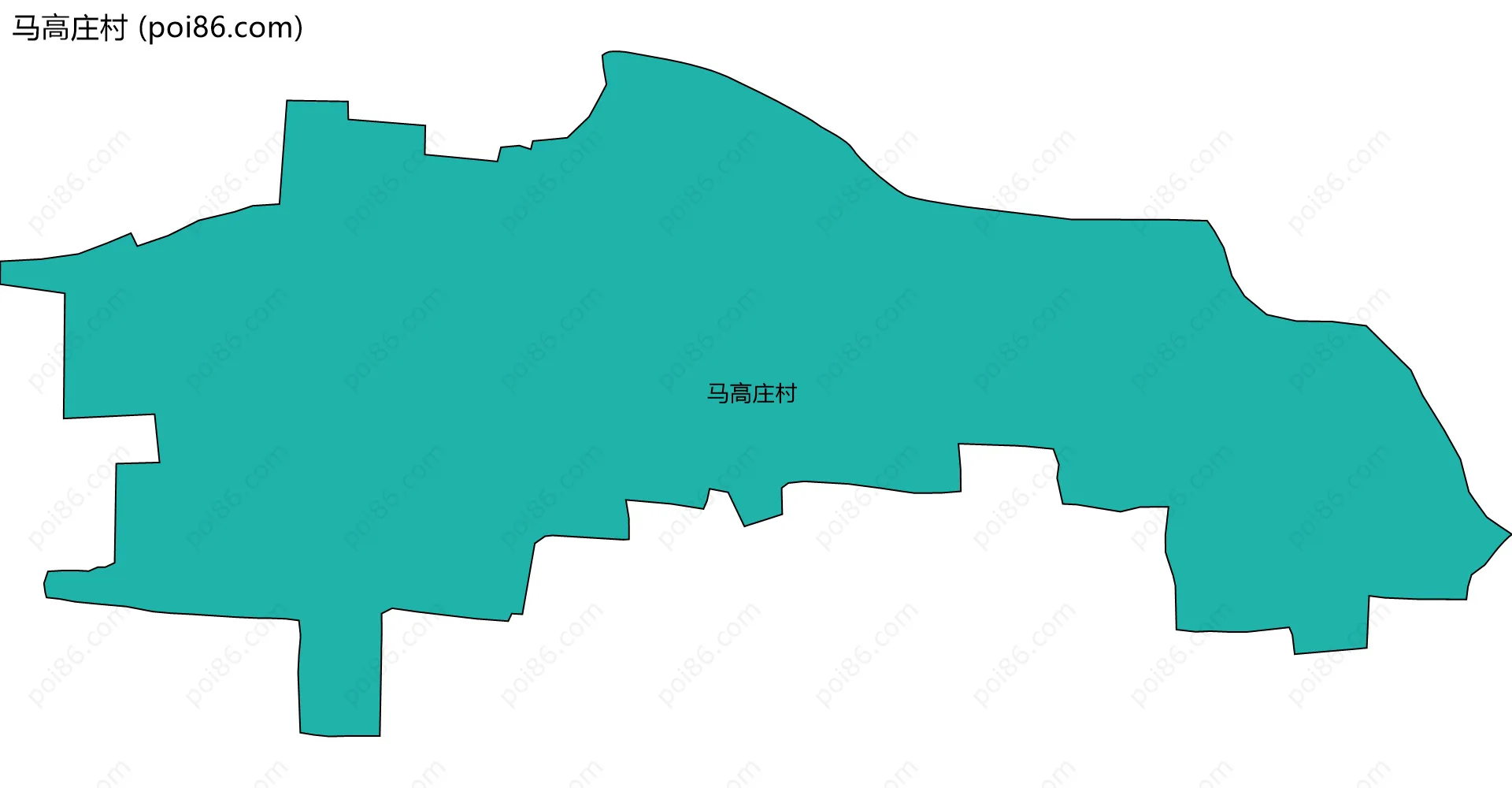 马高庄村边界地图