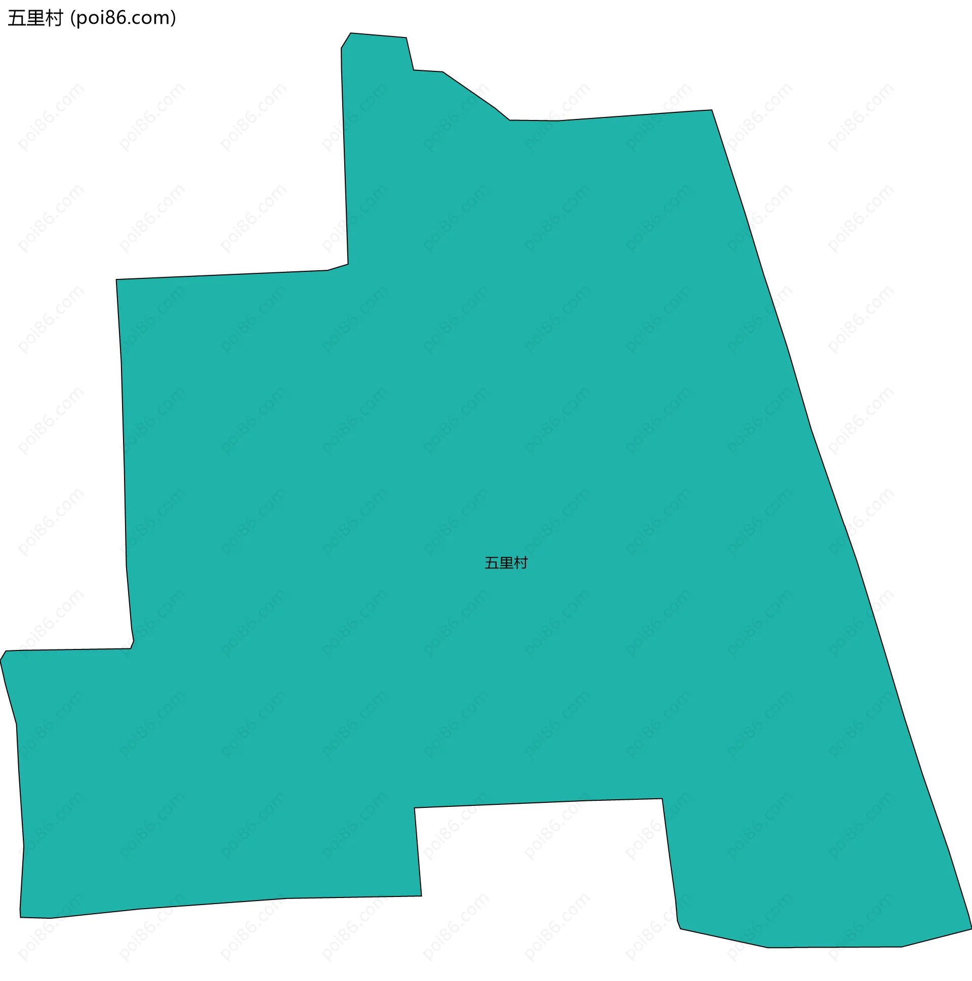 五里村边界地图