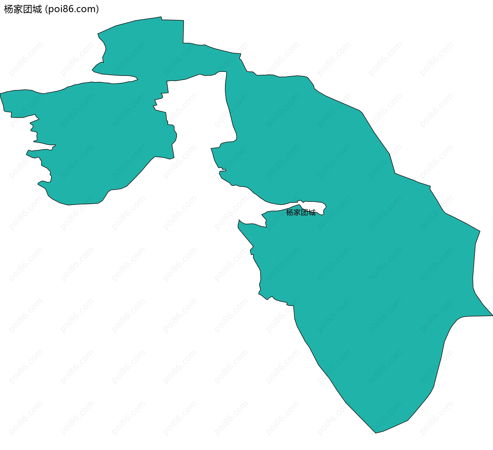 杨家团城边界地图
