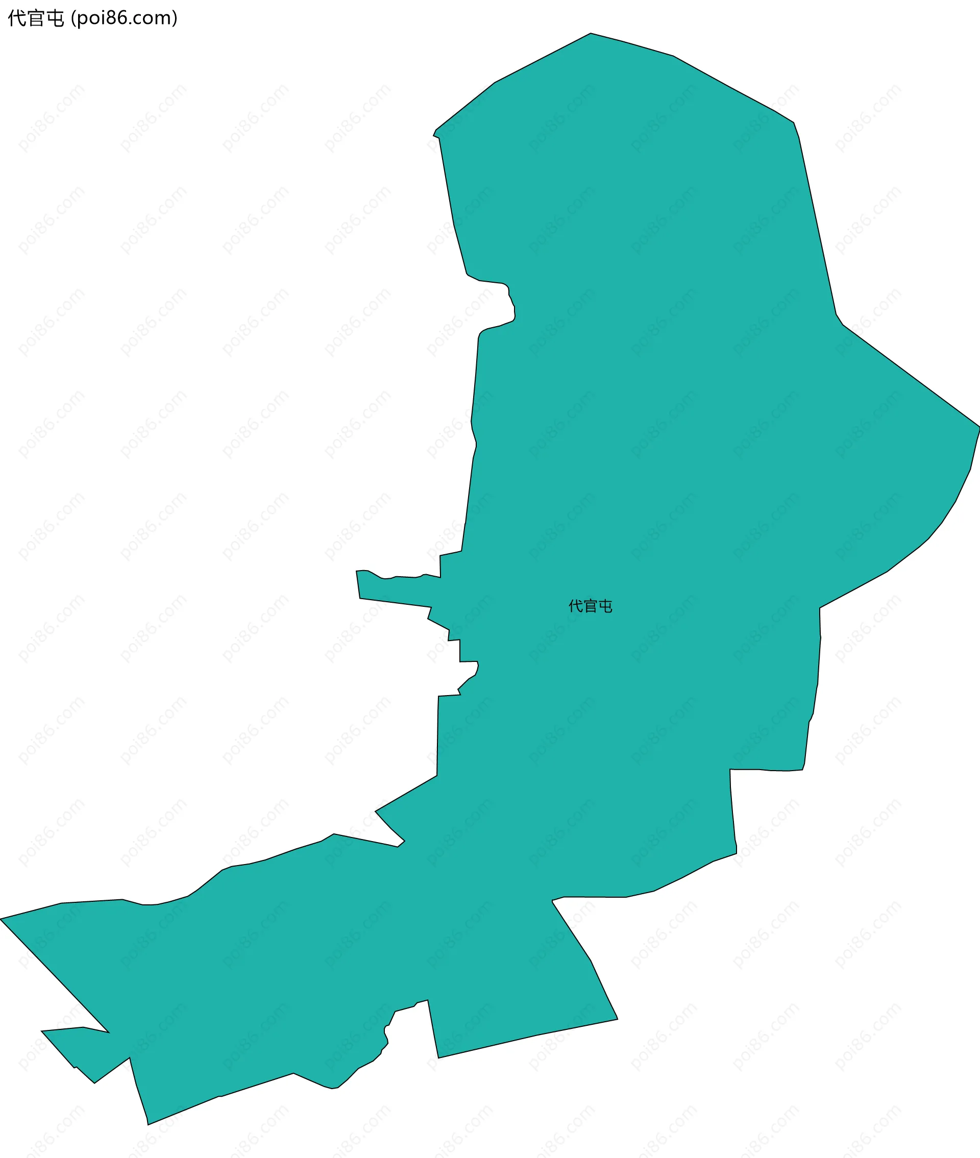 代官屯边界地图