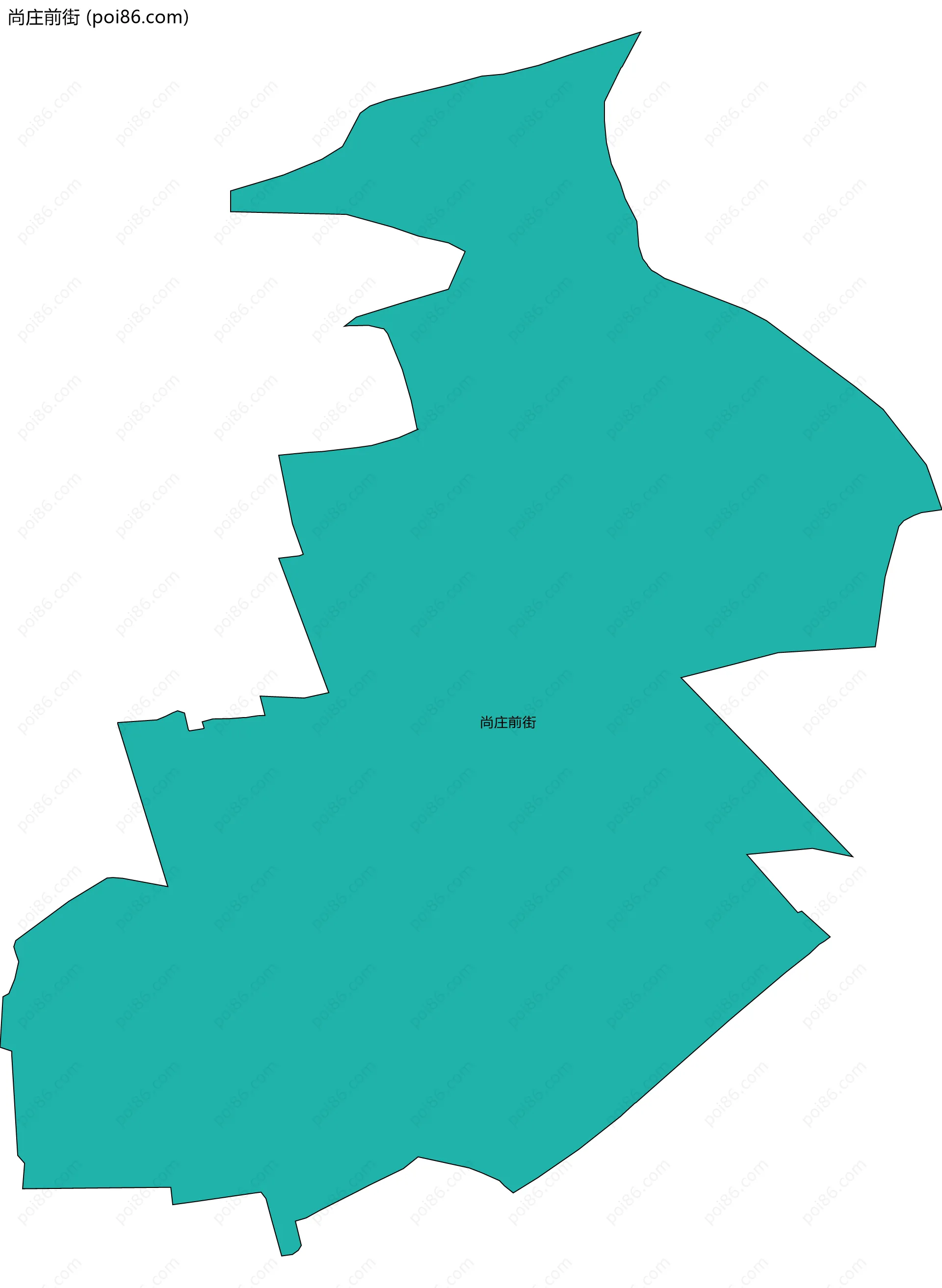 尚庄前街边界地图