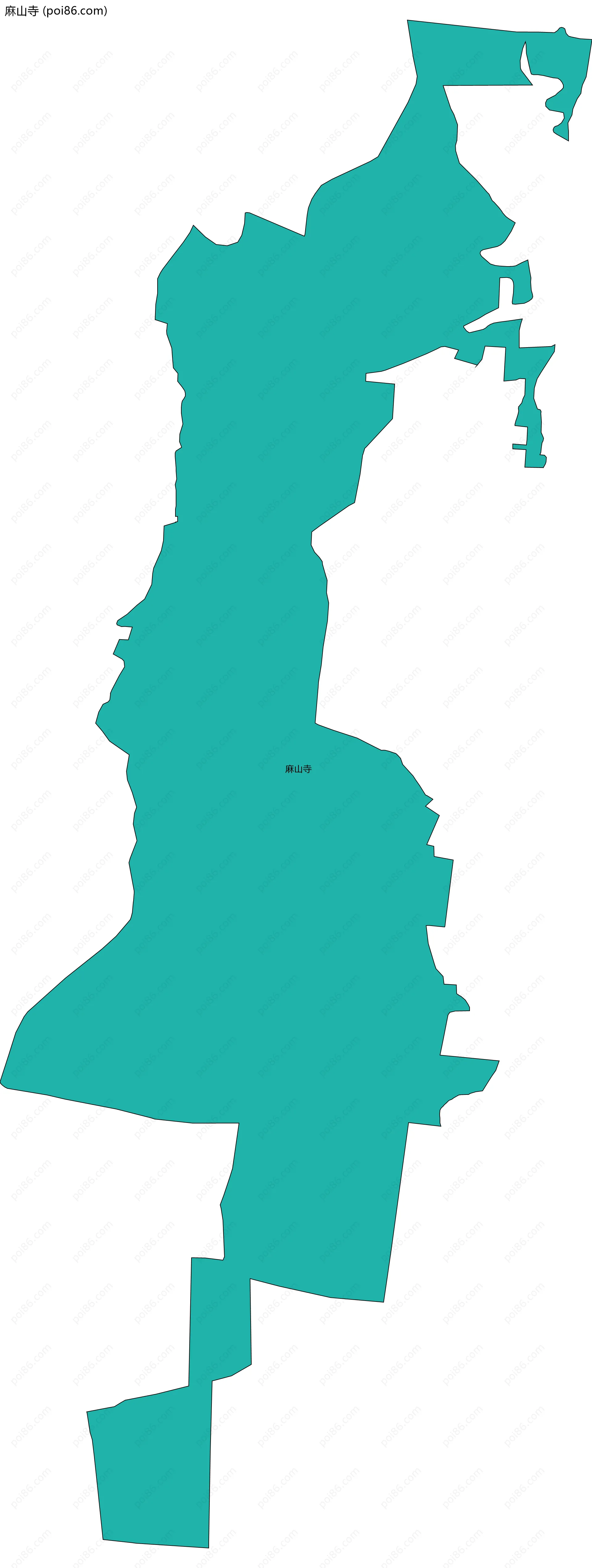 麻山寺边界地图